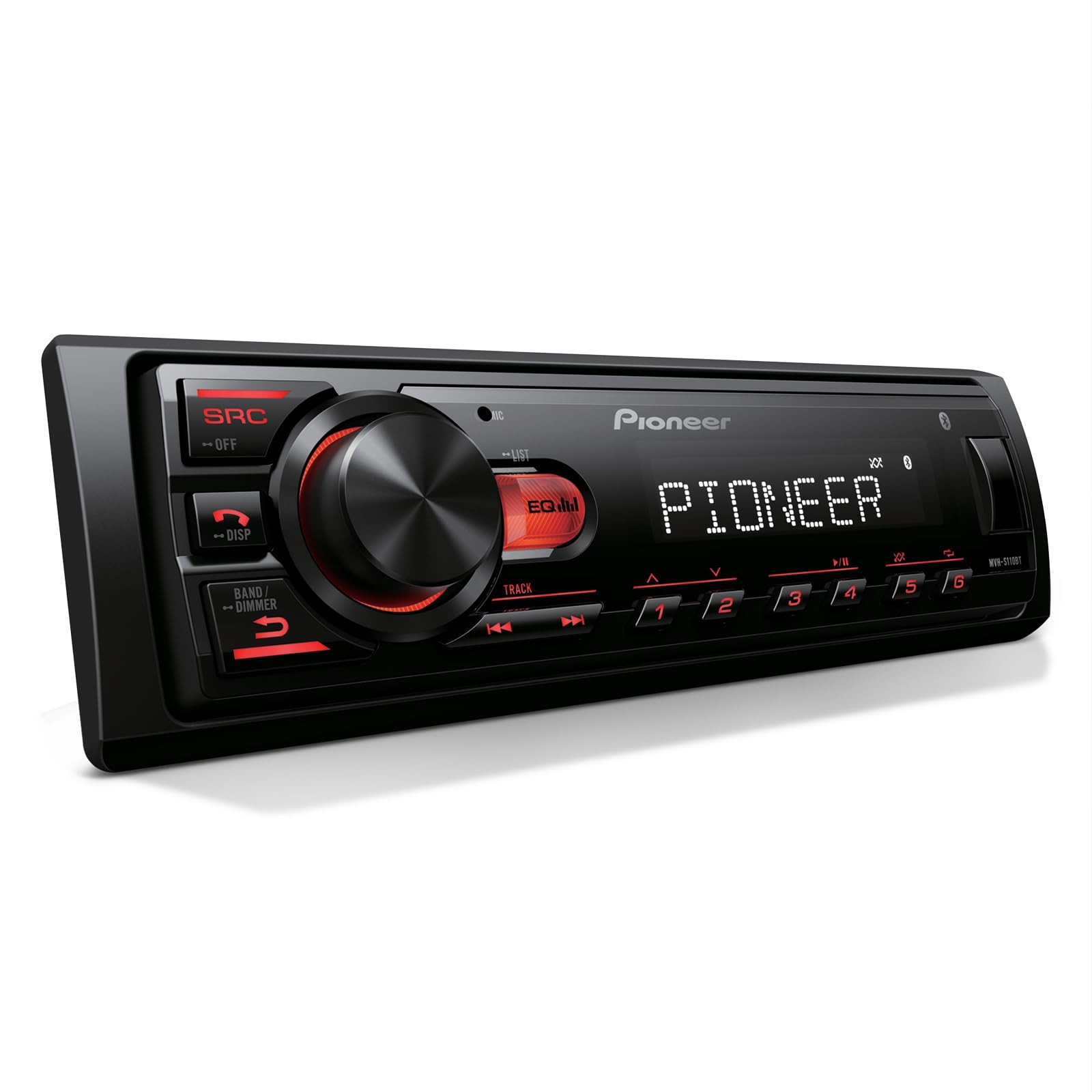 Pioneer MVH-S110BT 1-Din Digital Media Receiver Car Stereo – Bluetooth, Black