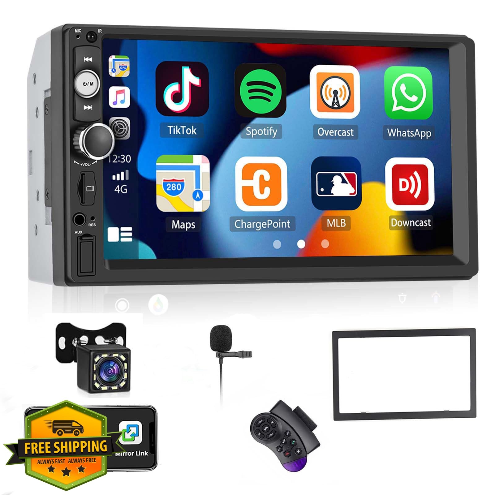 7″ CarPlay Android Auto Car Stereo Bluetooth 2 Din MP5