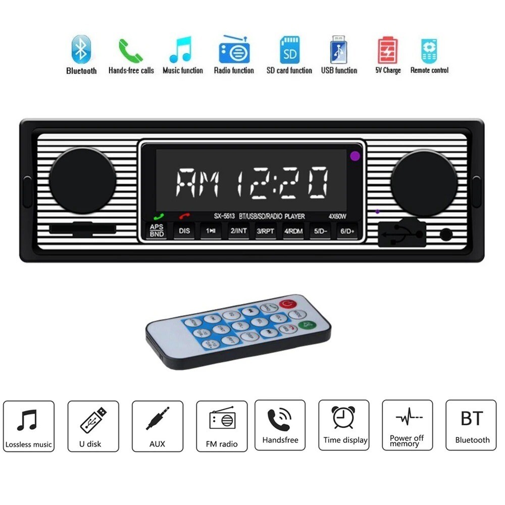 Car MP3 Player Stereo 4-Channel Digital bluetooth USB/SD/FM/WMA/WAV Accessories