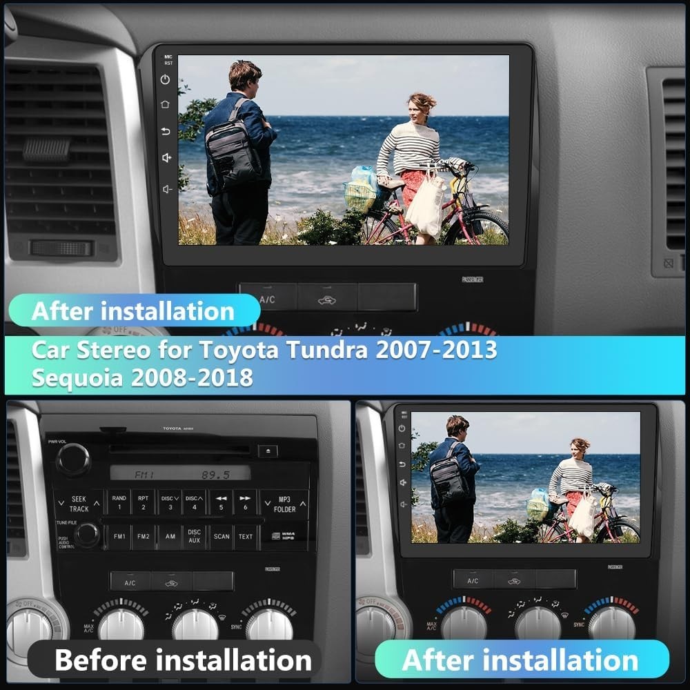 2+64 ROM Car Stereo GPS Radio 4 Toyota Tundra 2007-2013 Sequoia 08-18 Android 13