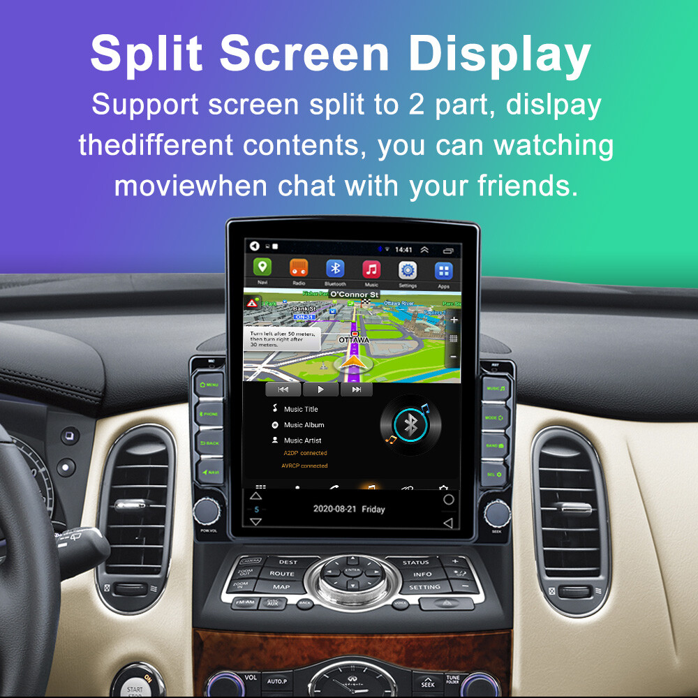 9.7″ 2 Din Car Stereo Android 12.0 Apple CarPlay GPS WiFi Touch Vertical Radio
