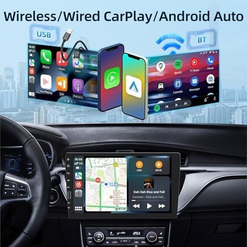 9 inch Wireless CarPlay Single Din Car Stereo 1 Din Touch Screen Car Play And…