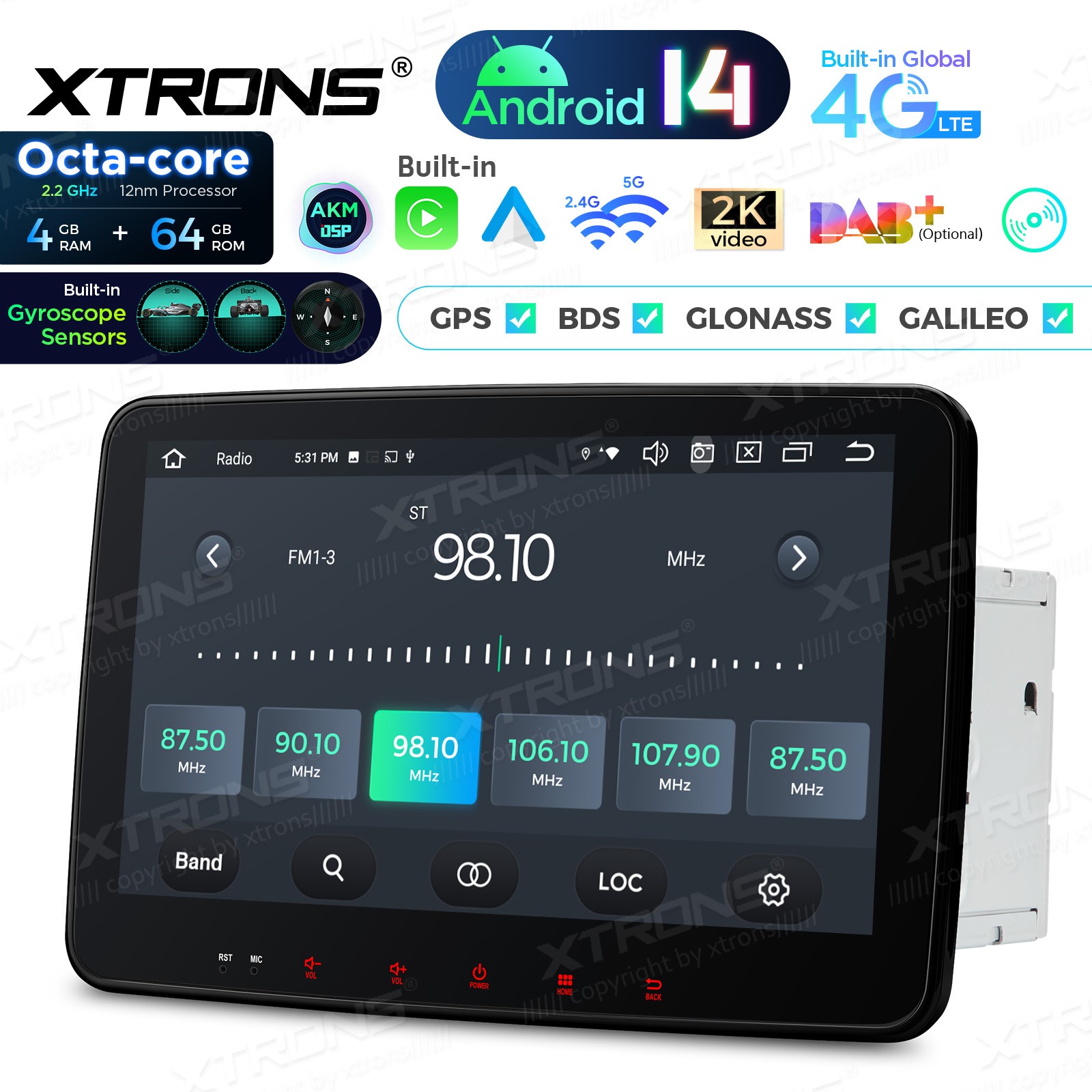 10.1″ Android 13 Car GPS Stereo DVD Radio Double 2 DIN Navi 2+32GB Universal
