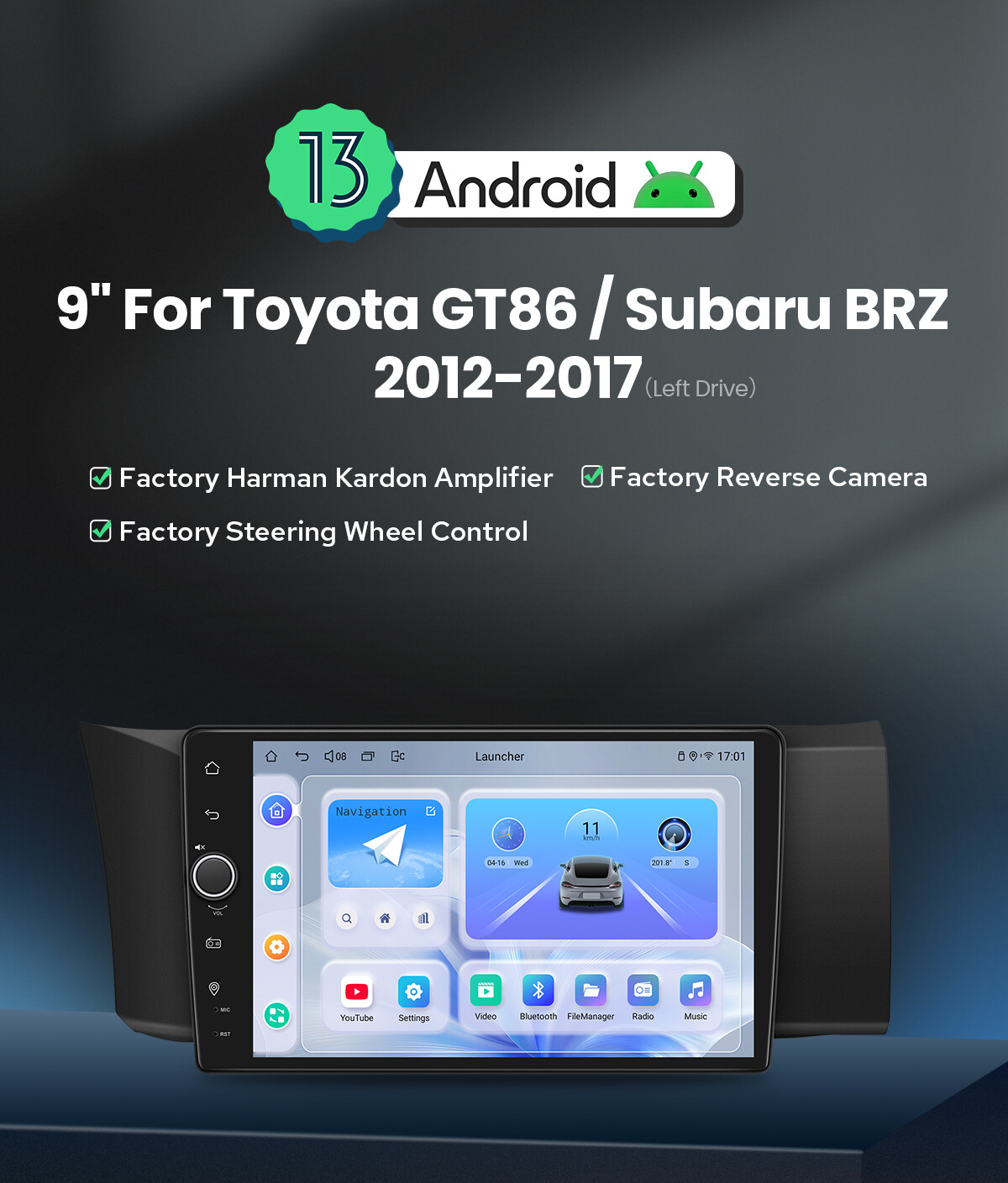 For Toyota GT86/ Subaru BRZ/ Scion FR-S 9″ Octa Core Andriod Car Stereo Headunit