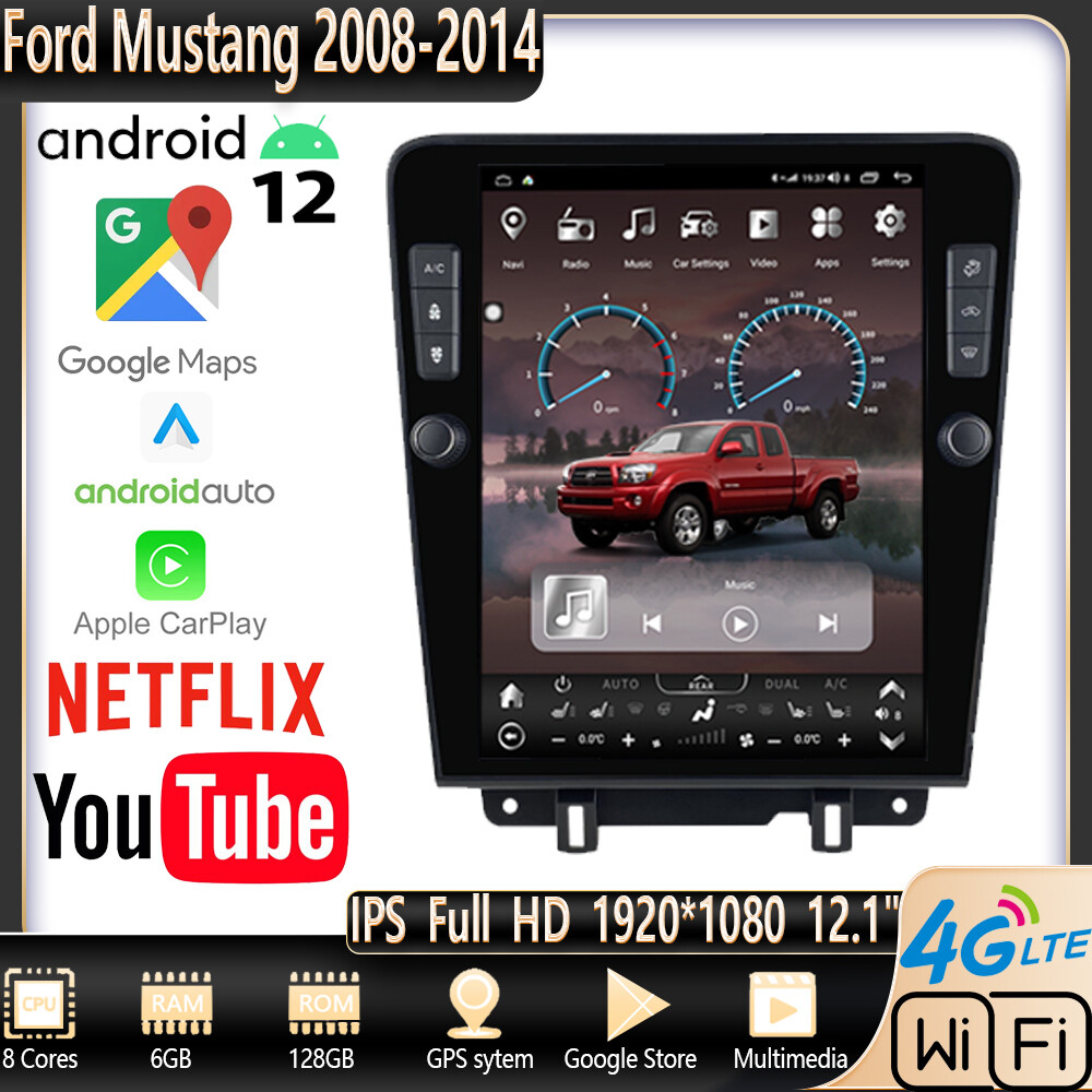 12.1″ Tesla Style For Ford Mustang 2008-2014 Car Radio Gps Navigation Carplay