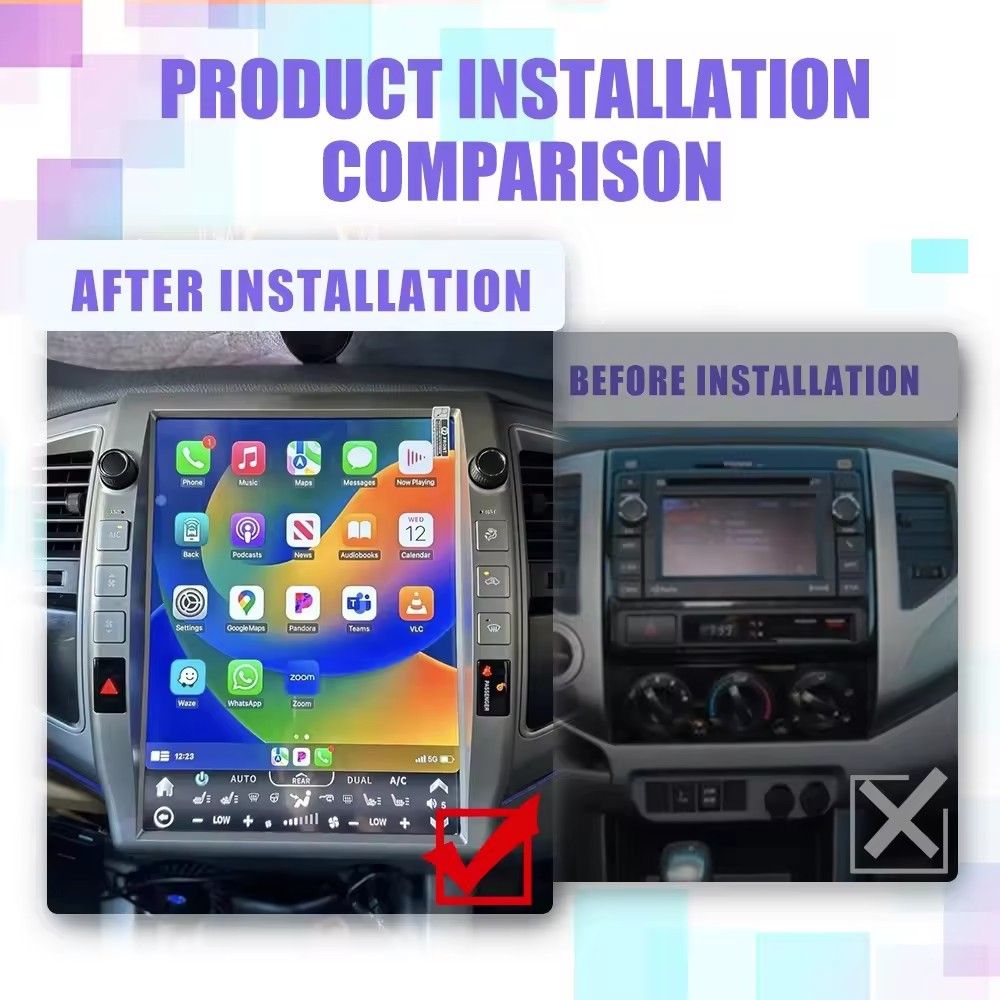For Toyota Tacoma 2005-2015 Android Car Radio Tesla Screen 2din Stereo Receiver