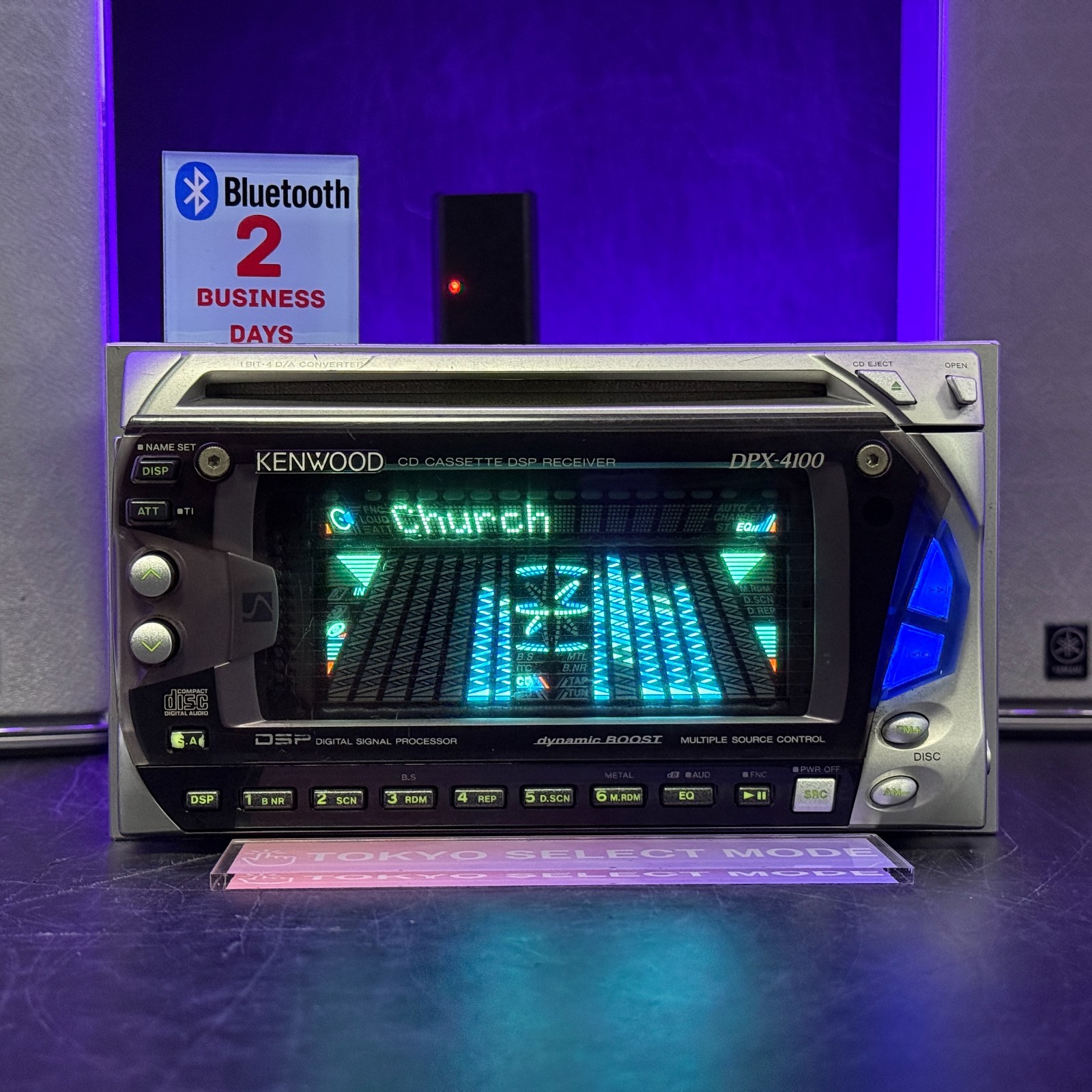 Kenwood DPX-4100 2DIN Car Audio CD Cassette Added Bluetooth Player Tested Stock