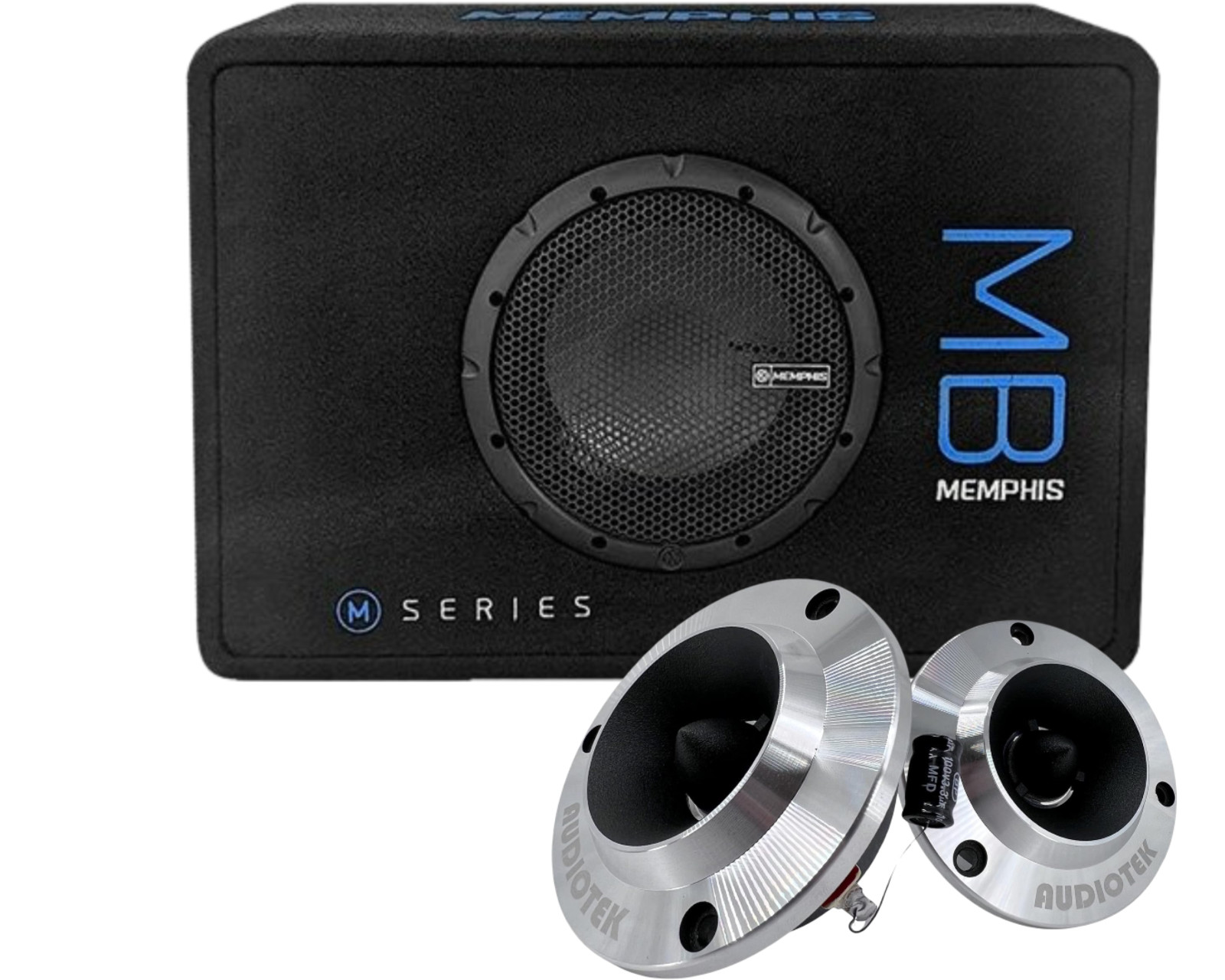 MEMPHIS MBE8S24 8″ Subwoofer Ported Enclosure 700W Peak 350W RMS + 500W Tweeter