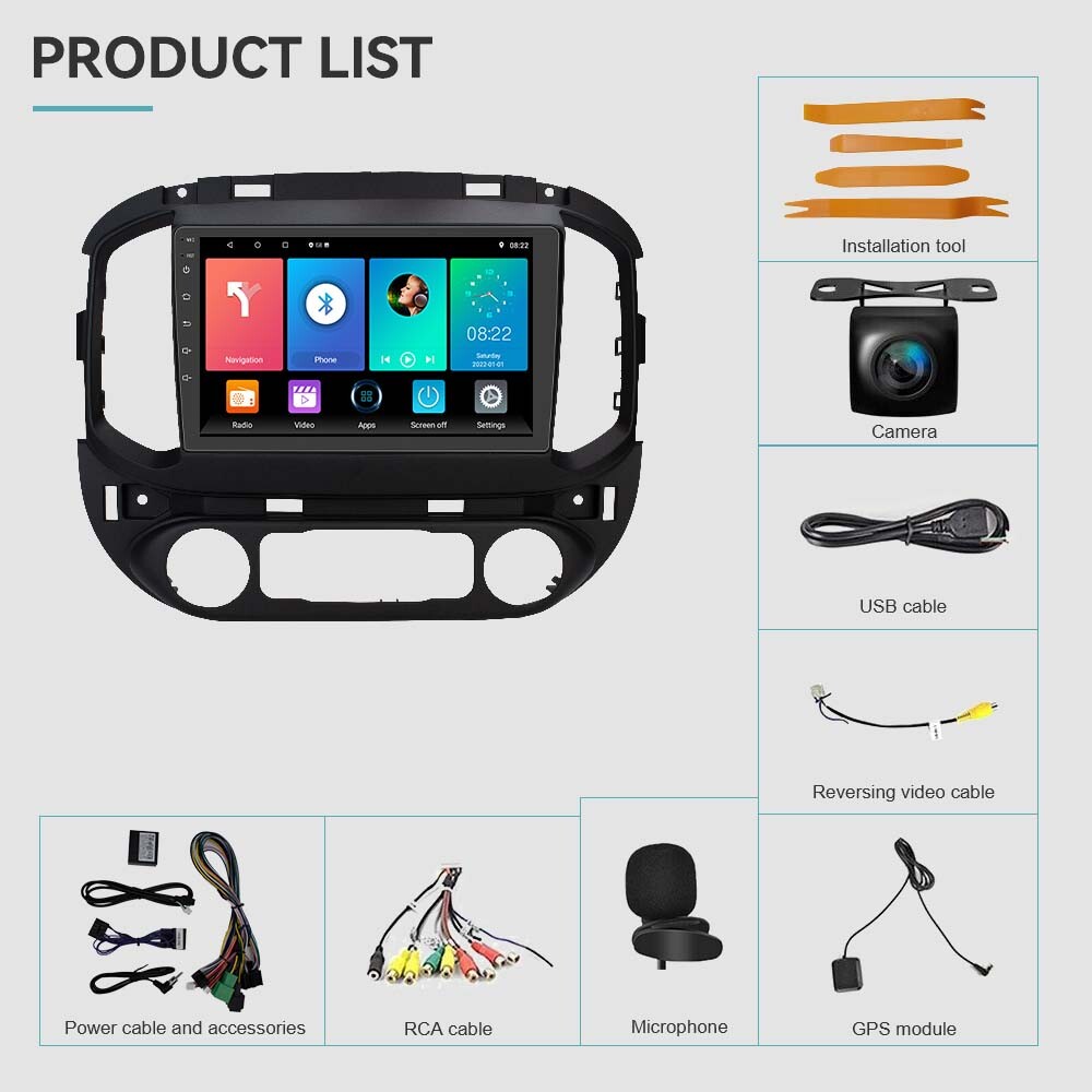 2G+32G Android 12 Carplay For Chevrolet Colorado 2015-2018 Car Radio Stereo GPS