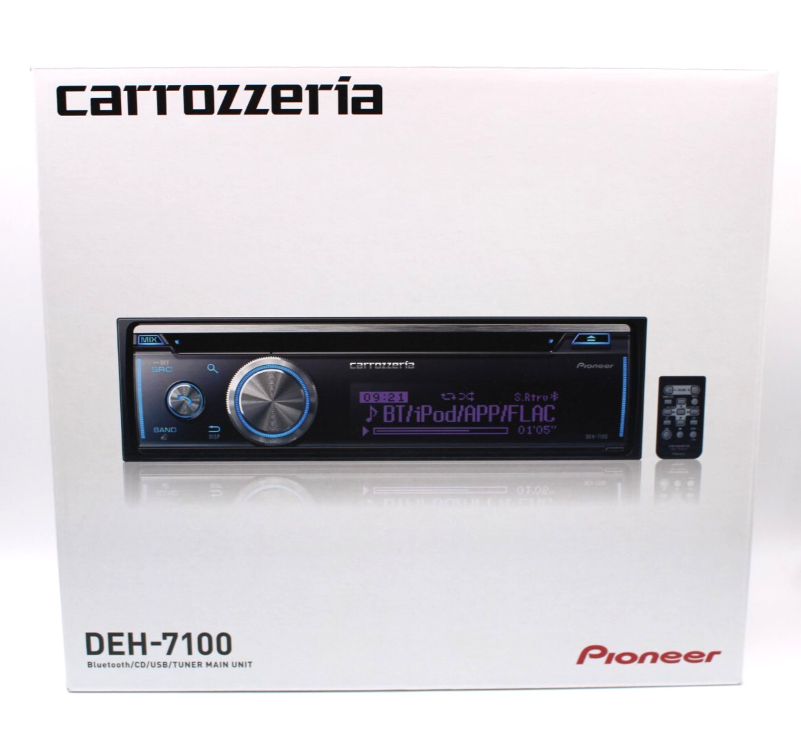Pioneer Carrozzeria DEH-7100 CD USB Bluetooth Car Audio Black 1kg 1.9in 200W