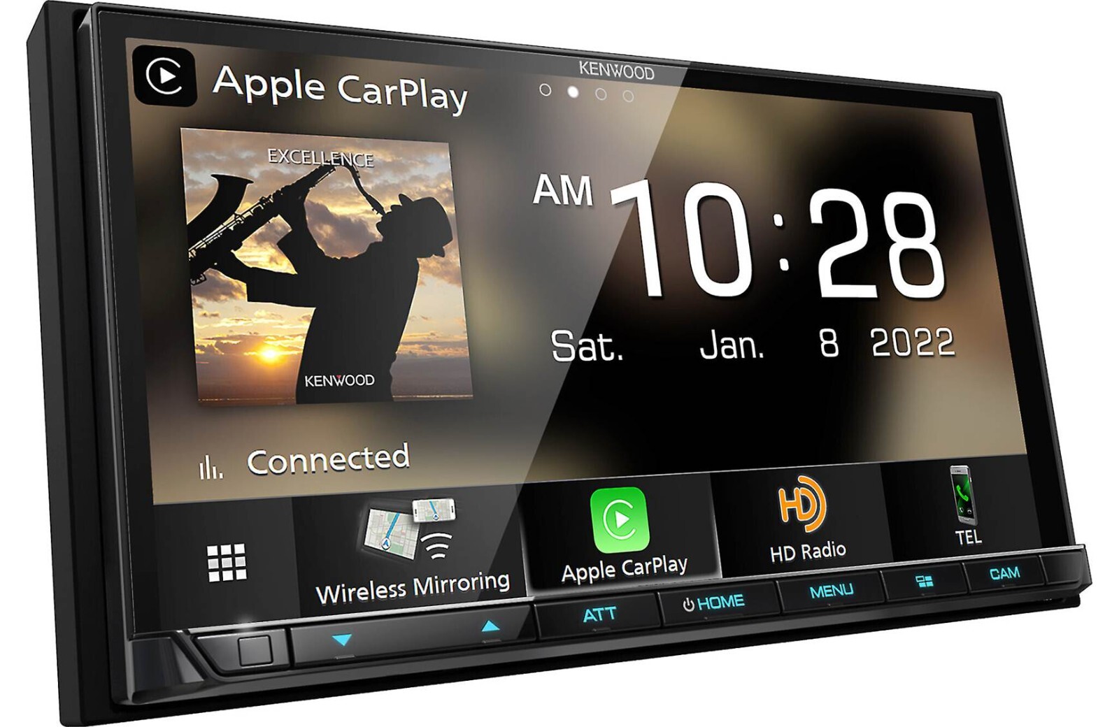 KENWOOD DMX908S 6.95″ AM FM BT CarPlay Stereo + Kenwood CMOS-240U Backup Camera