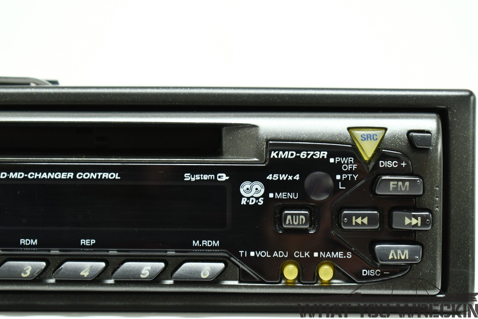 VINTAGE KENWOOD CAR RADIO MINI DISC HEADUNIT – KMD-673R with CD STACKER CONTROL