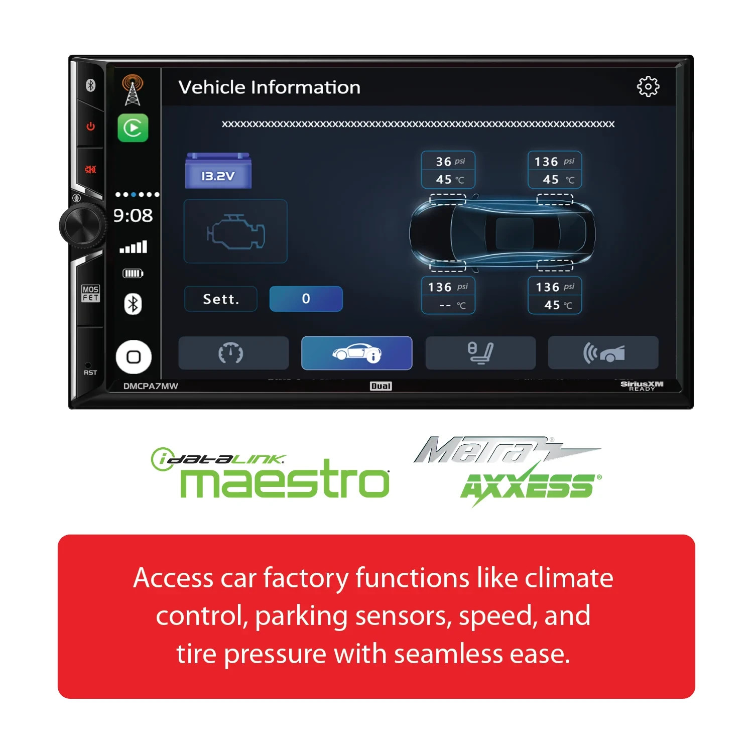Dual Electronics 7″ Touchscreen Car Stereo Receiver with Wired/Wireless Apple Ca