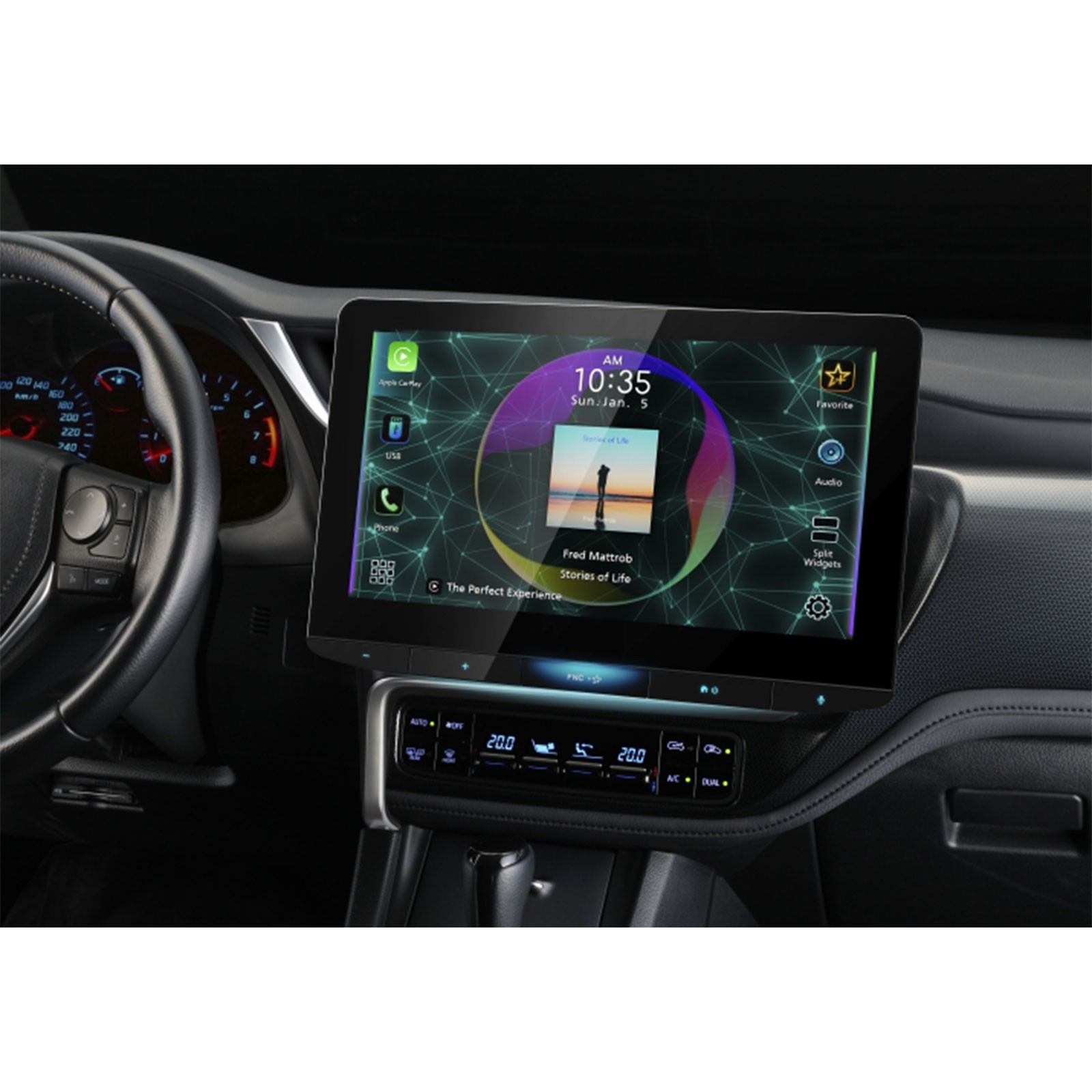 JVC KW-Z1000W HD Radio AM/FM Stereo USB Bluetooth Digital Media 10.1″ Receiver