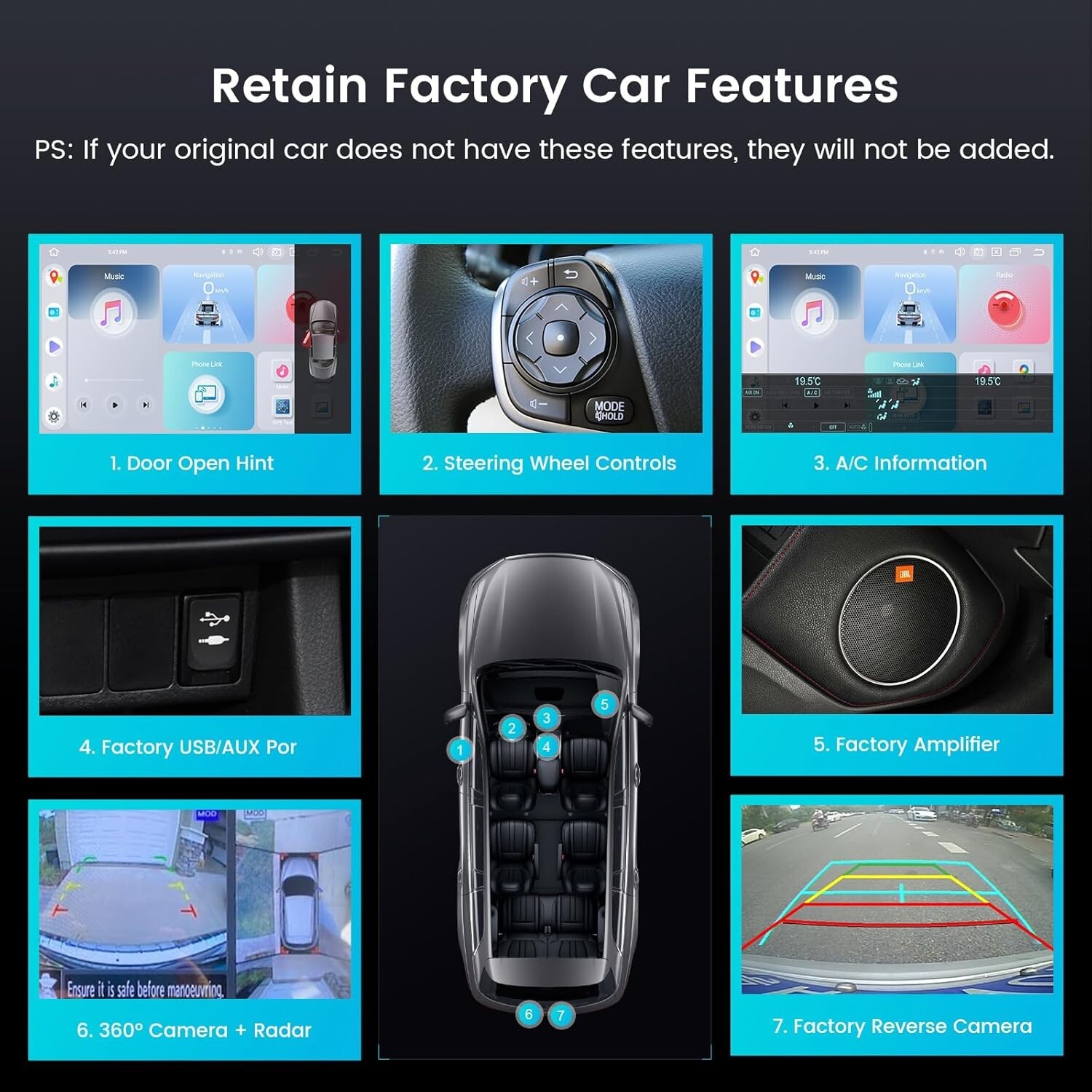 Roadanvi 10.2″ Android 12 Car Radio fit Toyota Camry 2012-14 GPS CarPlay Stereo