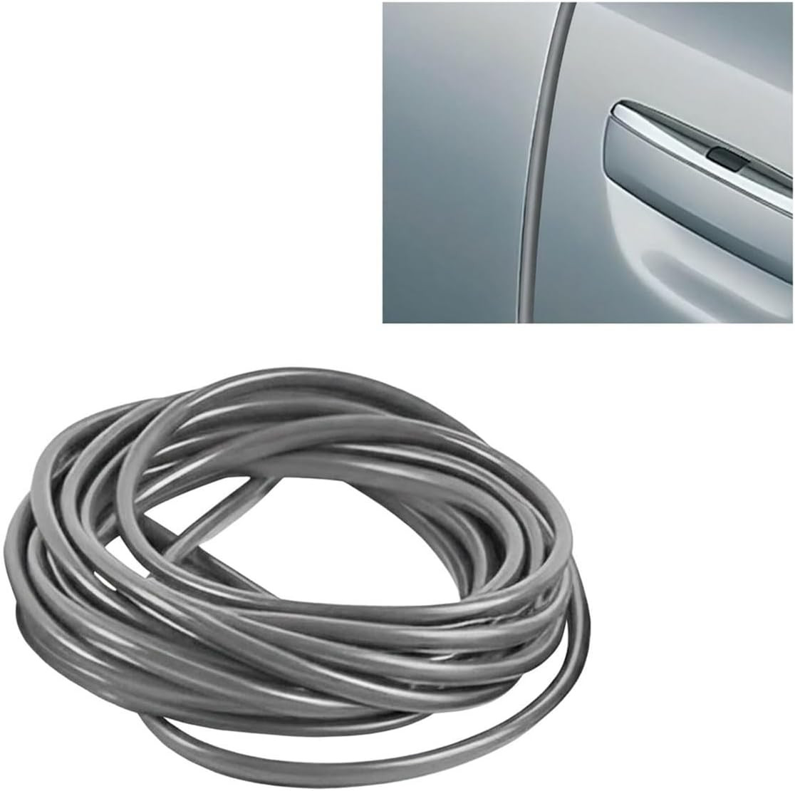32.8FT Car Door Edge Guard PVC Trim Anti Collision Protective Strip Gray