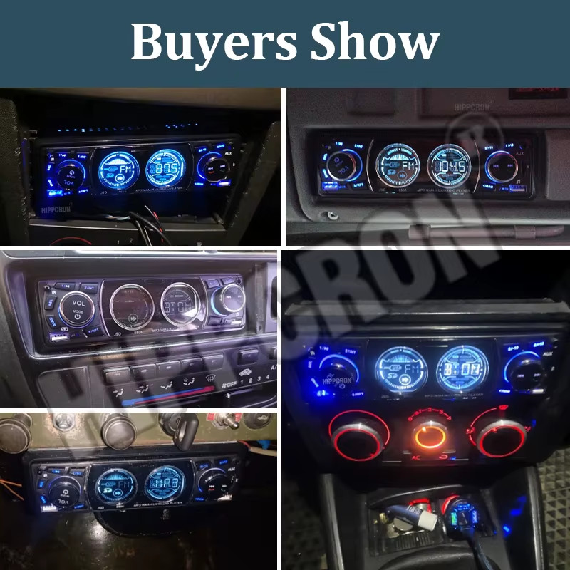 SINOVCLE Car Radio 1Din Audio Bluetooth Stereo MP3 Player FM Receiver 60Wx4 Supp