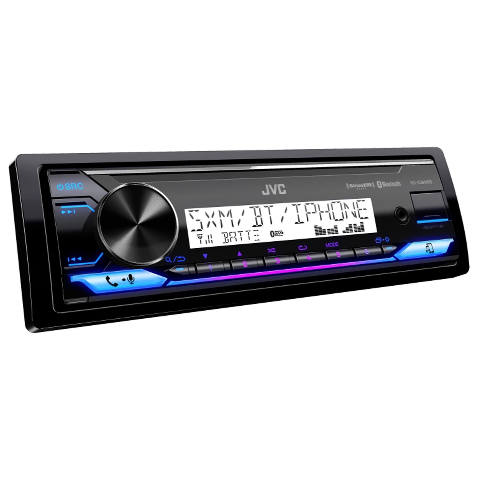 JVC KD-X38MBS Marine Digital Media Receiver with Bluetooth, USB, SiriusXM Ready