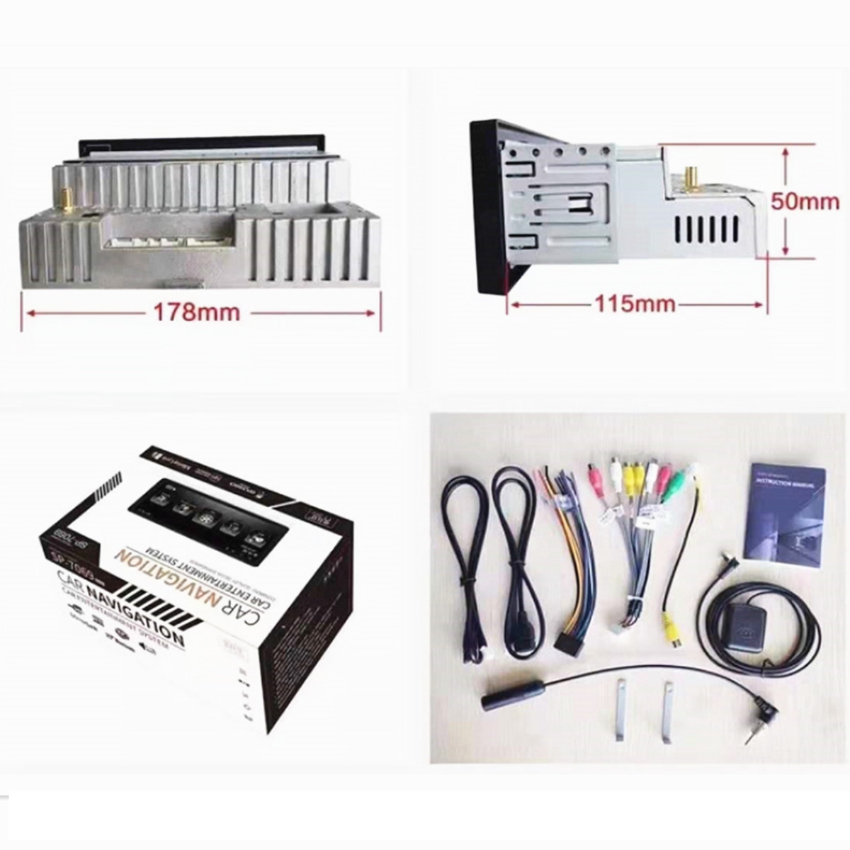 Single 1 Din 6.9in Car Stereo Radio MP5 Video Player Bluetooth Touch Screen GPS