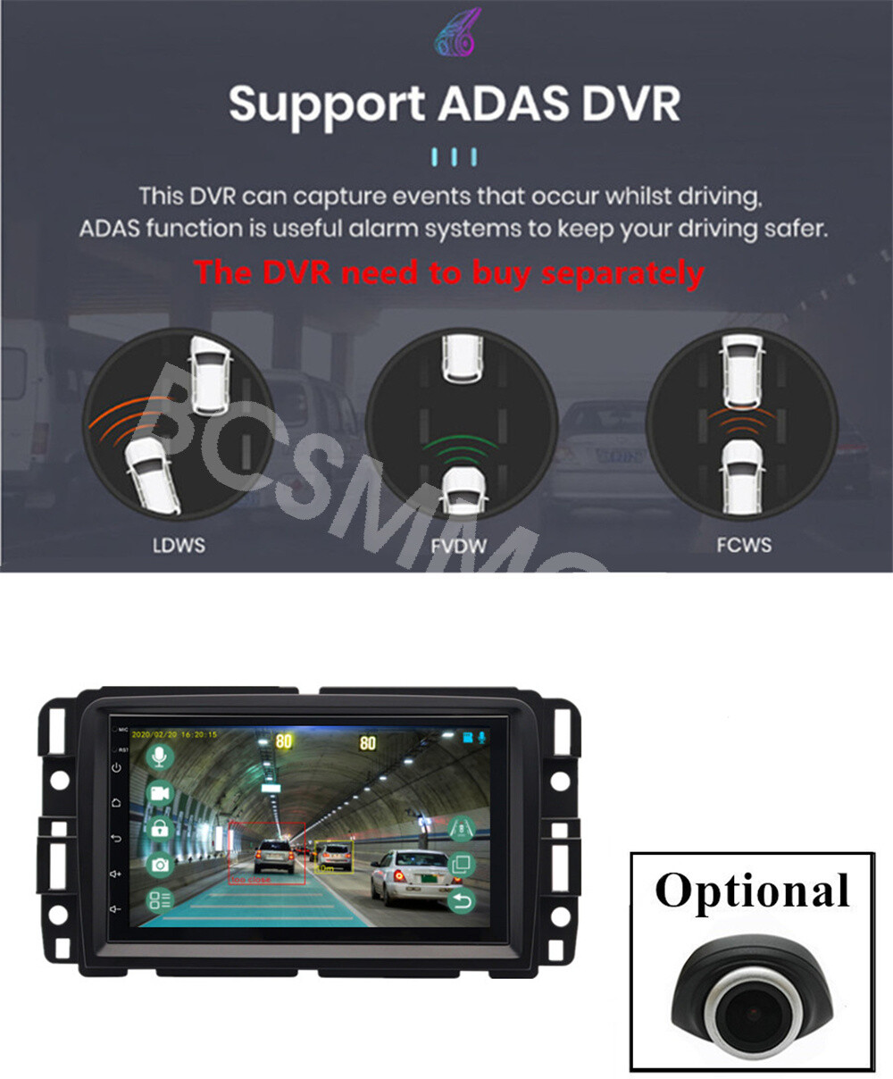 2DIN Car Stereo Radio Touch Screen WIFI Head Unit Fit For GMC Acadia 2013-2017