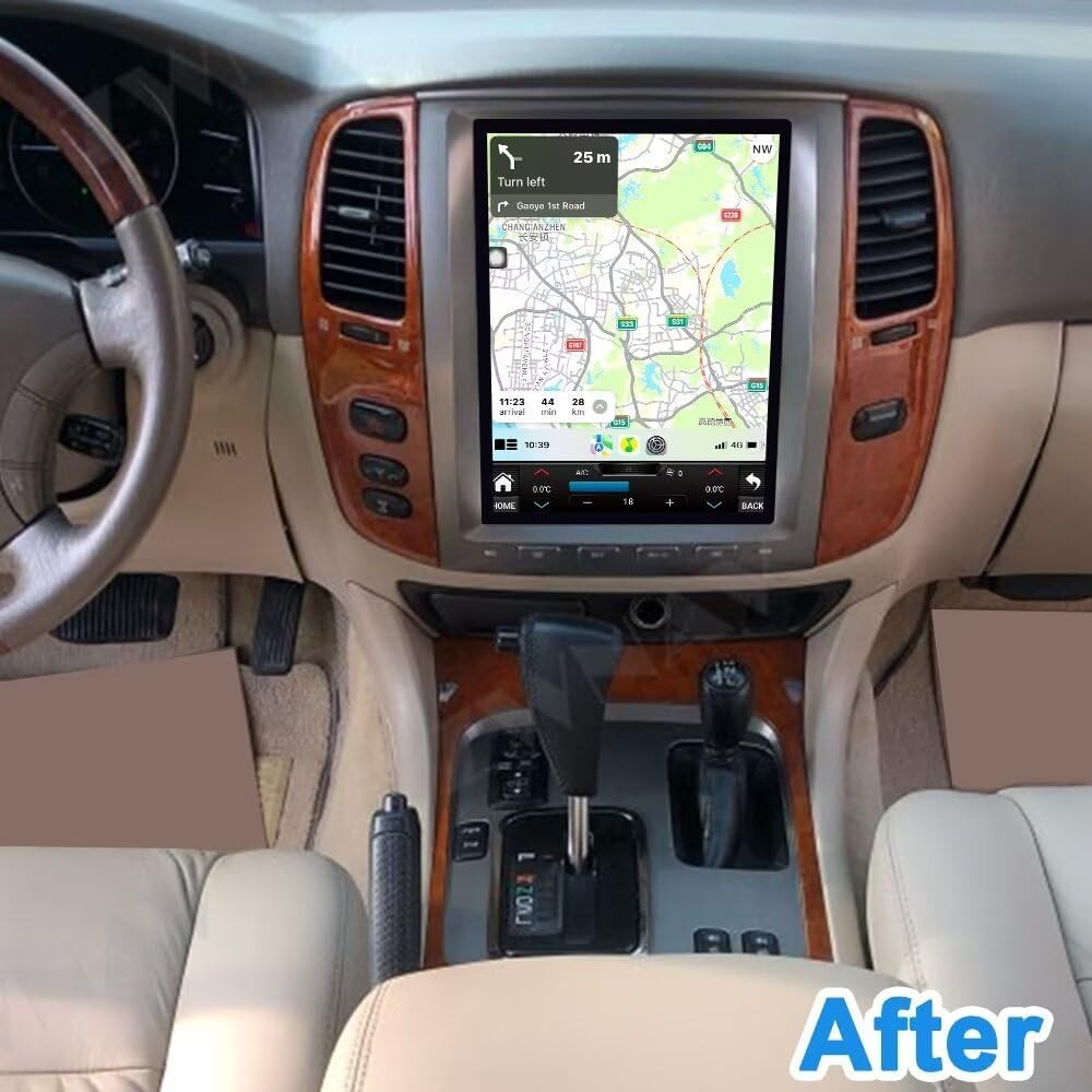 Android 14 Auto GPS Navigation for Lexus LX470 2002-2007 LC100 Car Stereo Radio