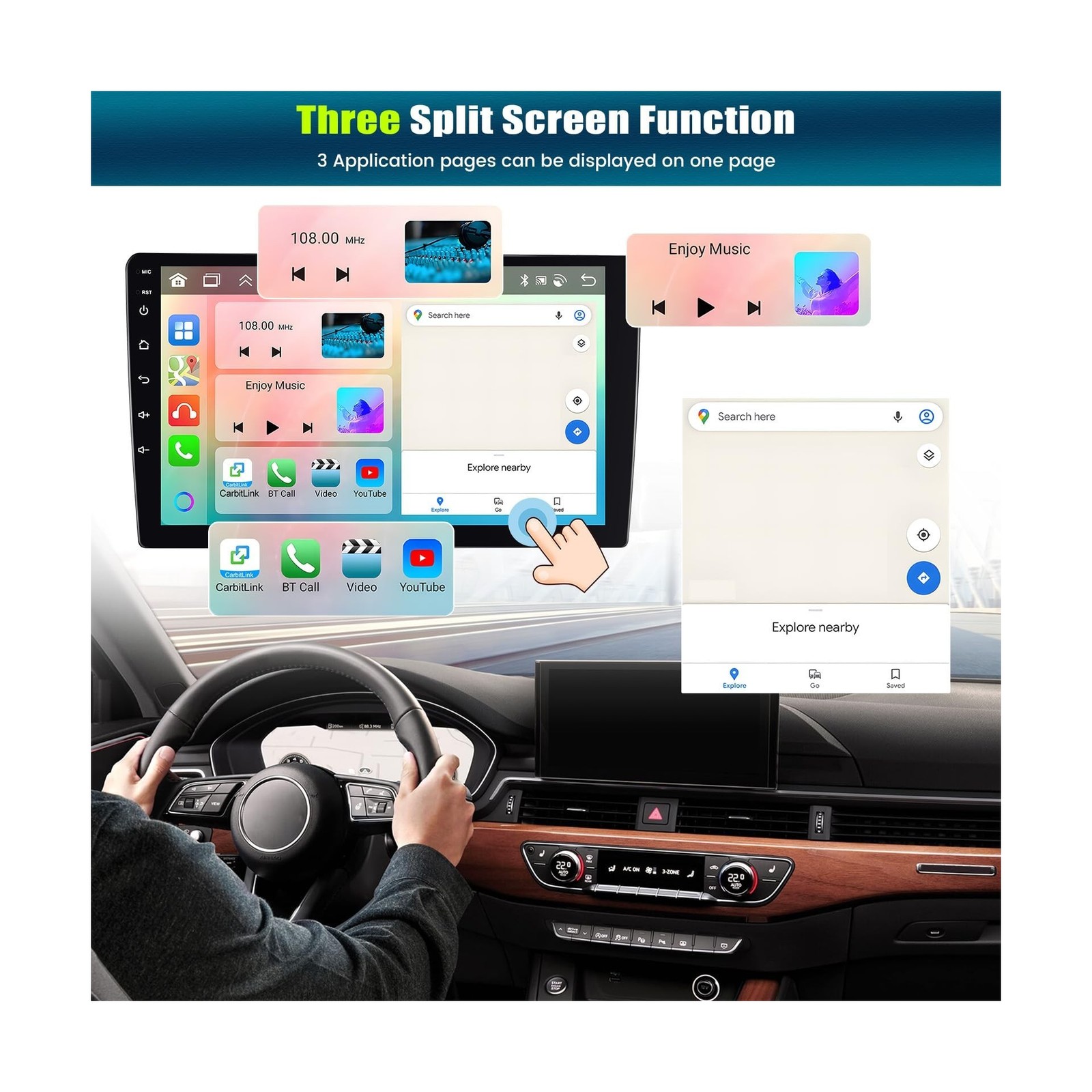 [6+128G] 8-Core Android 15 Car Radio Stereo for Mitsubishi Outlander 2008-201…