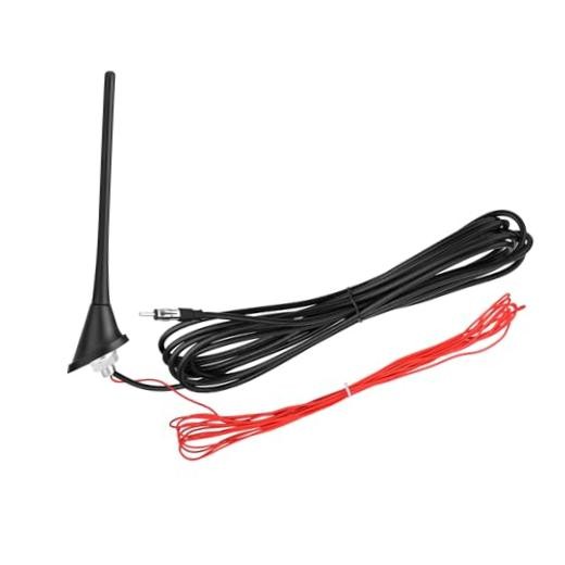 Car Stereo FM AM Radio Antenna, Universal amplified antenna with 16ft cable