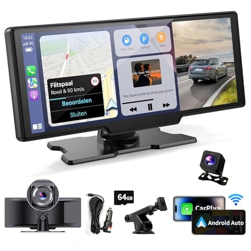 Wireless Portable Carplay Screen for Car – 10.26Inch Carplay & Android Auto