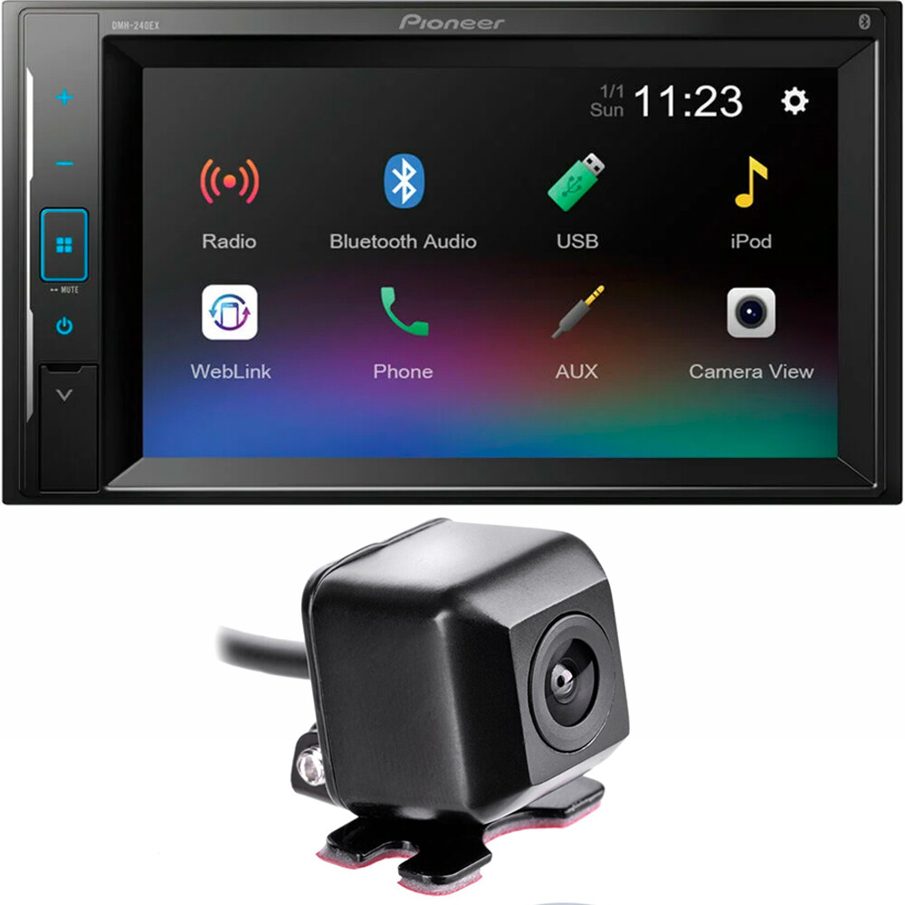 Pioneer DMH-240EX 6.2″ Double DIN Stereo with Backup Camera