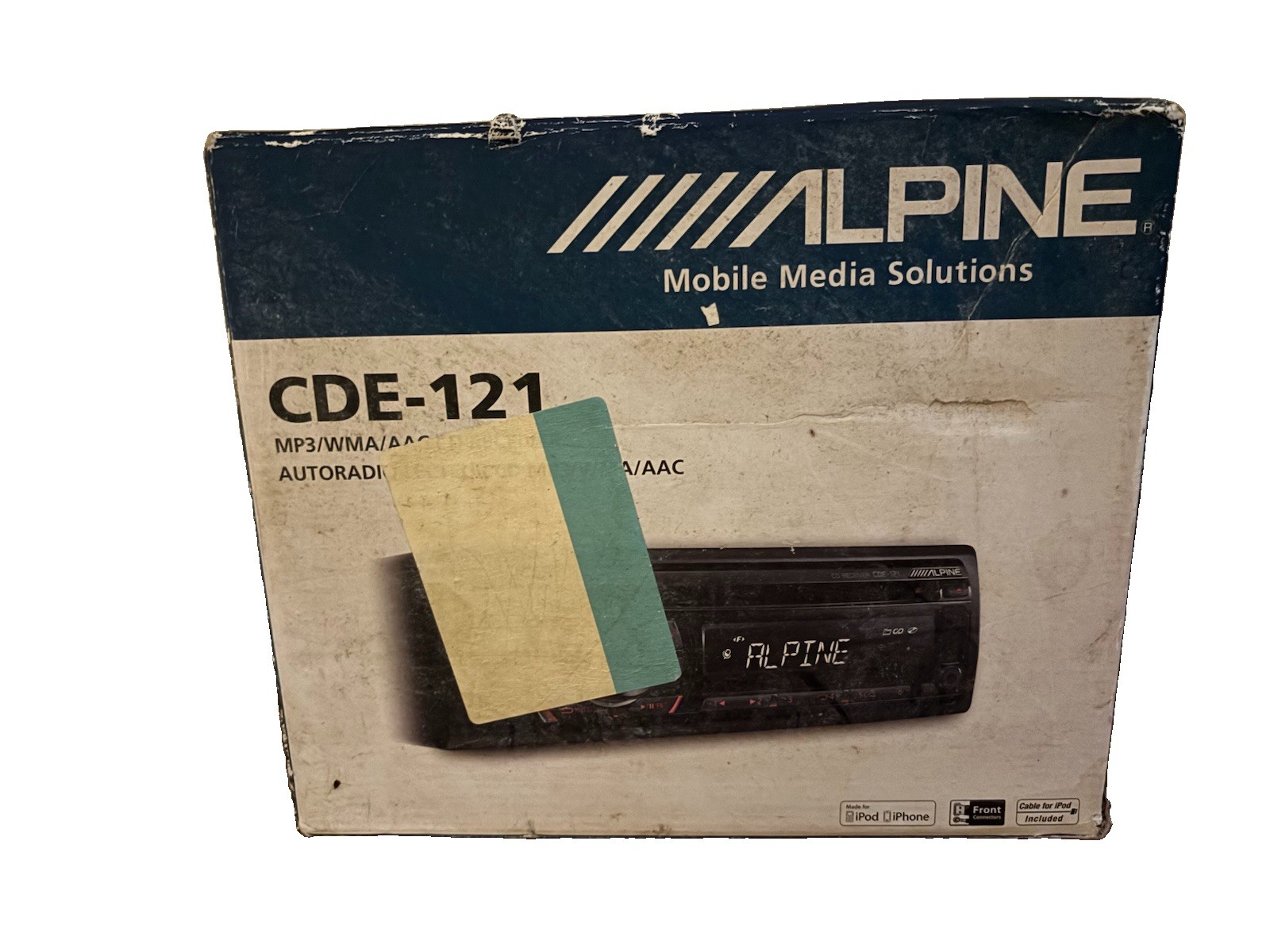 Alpine CDE-121 USB/CD Player In Dash Receiver