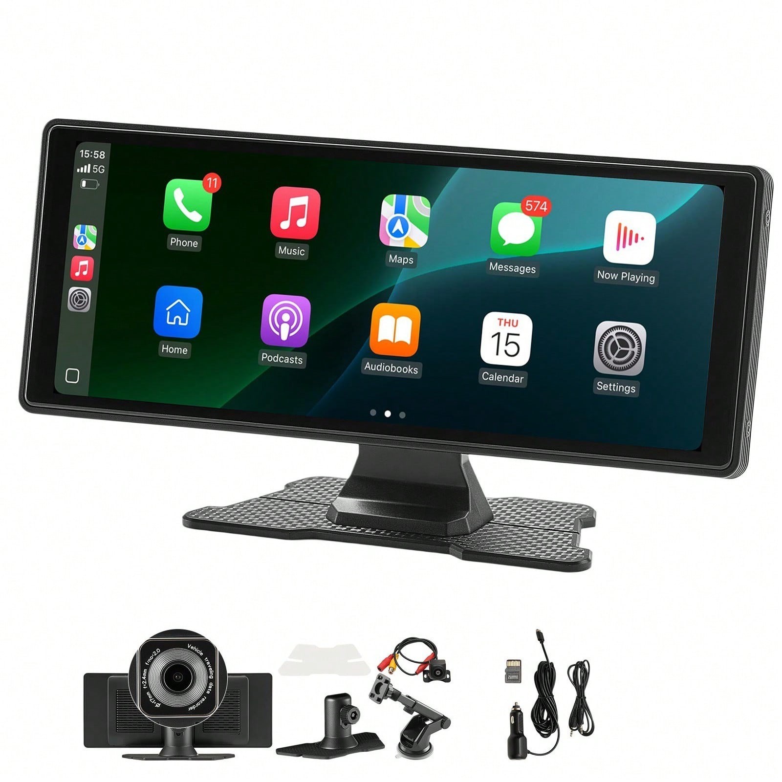 9 Inch HD Touch Screen Car Stereo With Wireless CarPlay Android Auto Backup Came