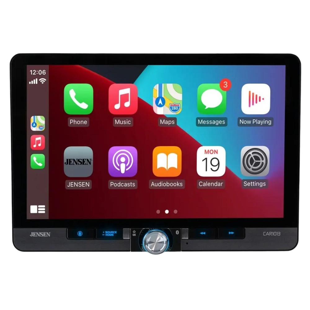 Jensen CAR1013 10.1″ 1-DIN/2-DIN Digital Multimedia with Backup Camera