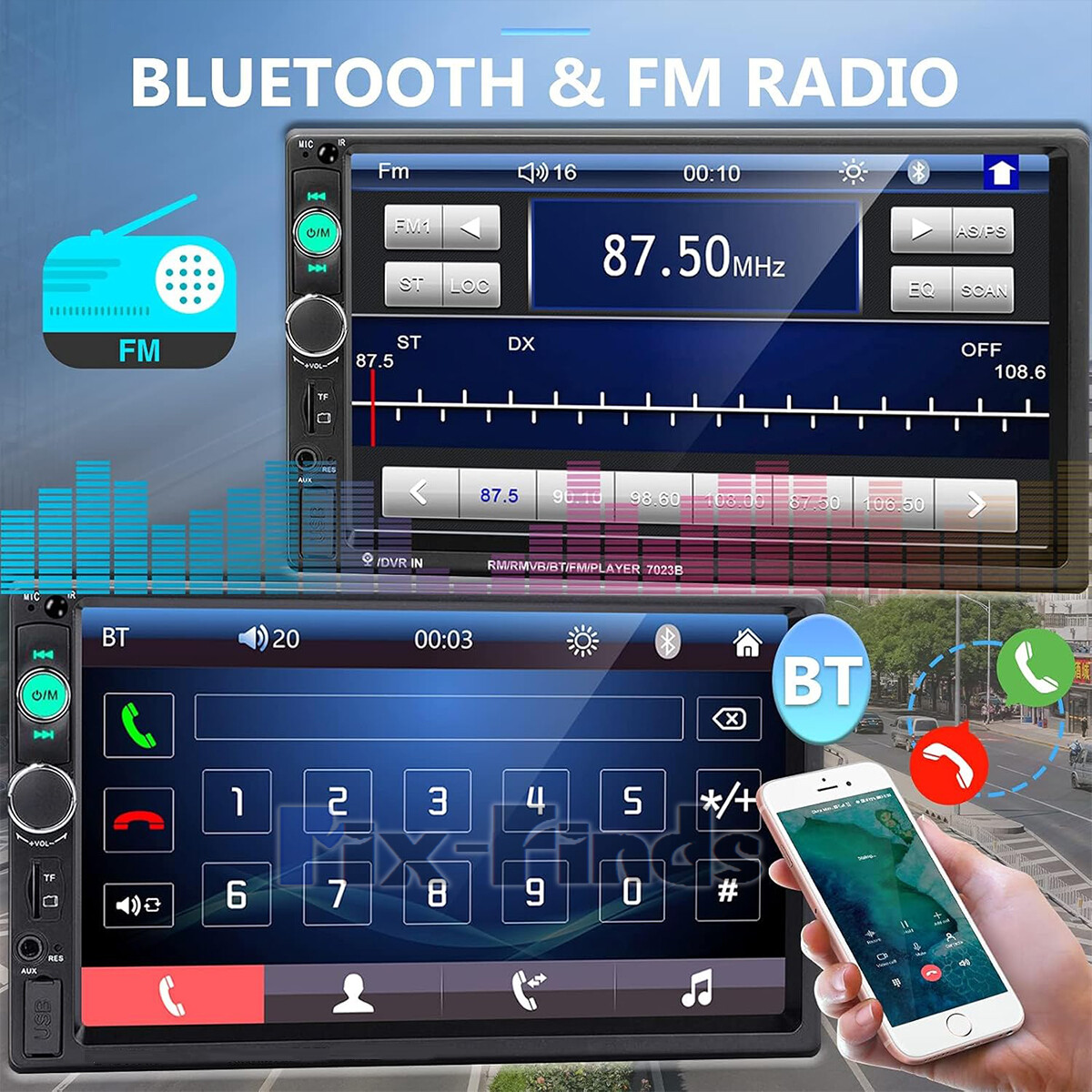 Android 10 Radio Estereo De Pantalla Para Coche Carro GPS Tactil 2 Din Bluetooth