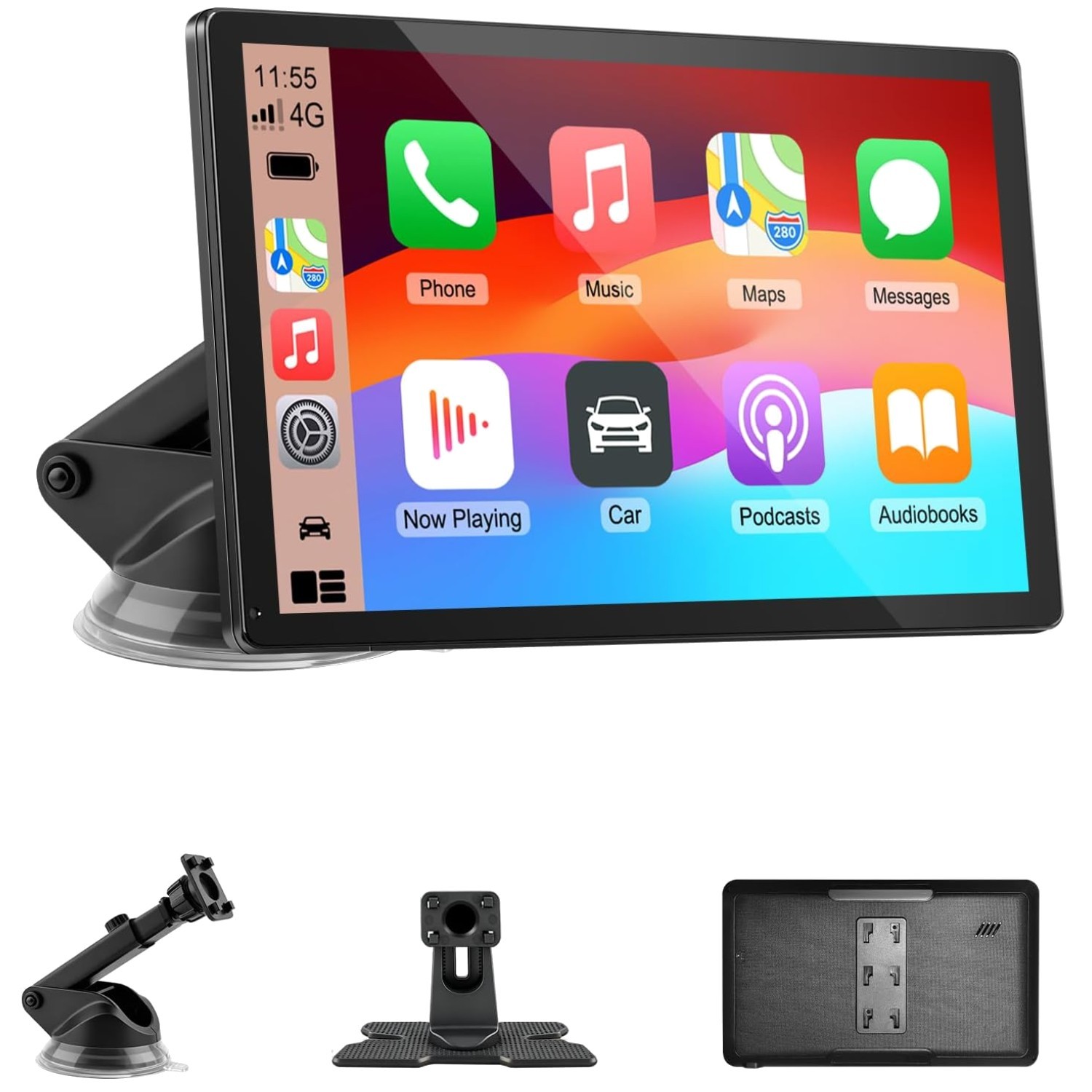 Hands-Free CarPlay Screen – 9″ Wireless, Voice Control, GPS