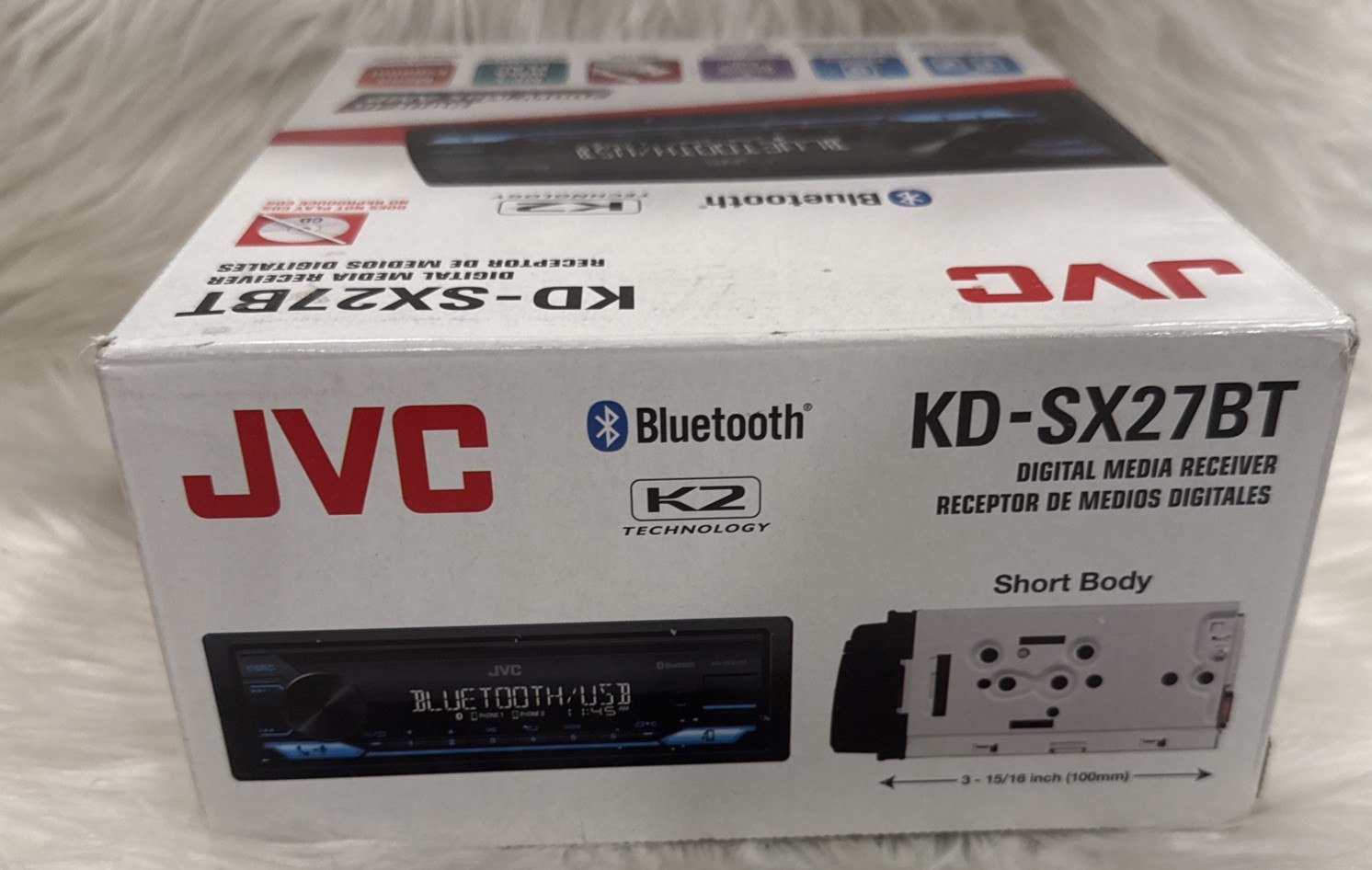 JVC KD-SX27BT Car Stereo with Bluetooth, 200W Digital Media Receiver-OPEN BOX!