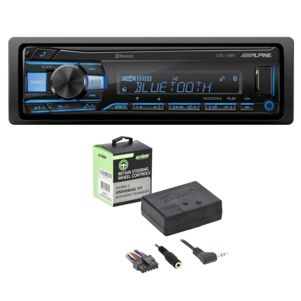 Alpine UTE-73BT Digital Media Receiver + Axxess Steering Wheel Interface