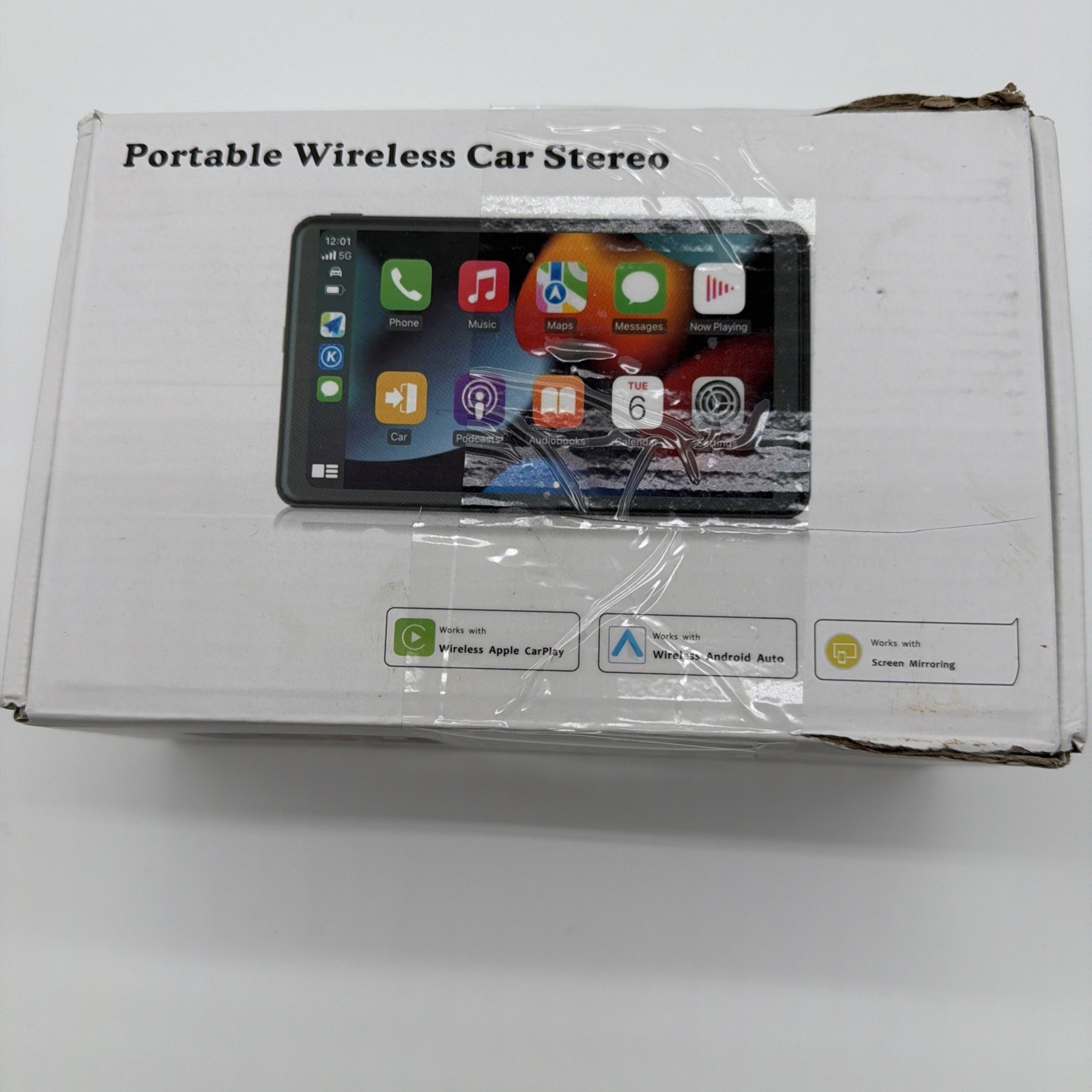 Portable Wireless Car Stereo, 7″ Screen, UPGRADED + Apple Carplay, Android Auto