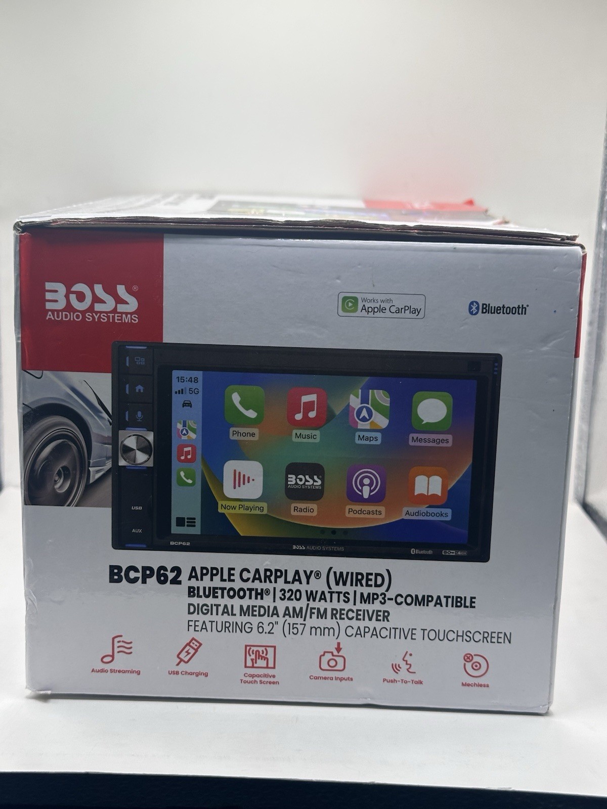 BOSS Audio Systems BCP62 Car Stereo Apple CarPlay Bluetooth 6.2 Inch Touchscreen