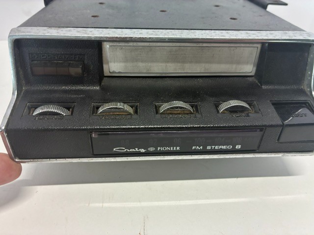 Vintage Craig Pioneer Model 3119 8-Track Player FM Radio Car Stereo Tested-Read.