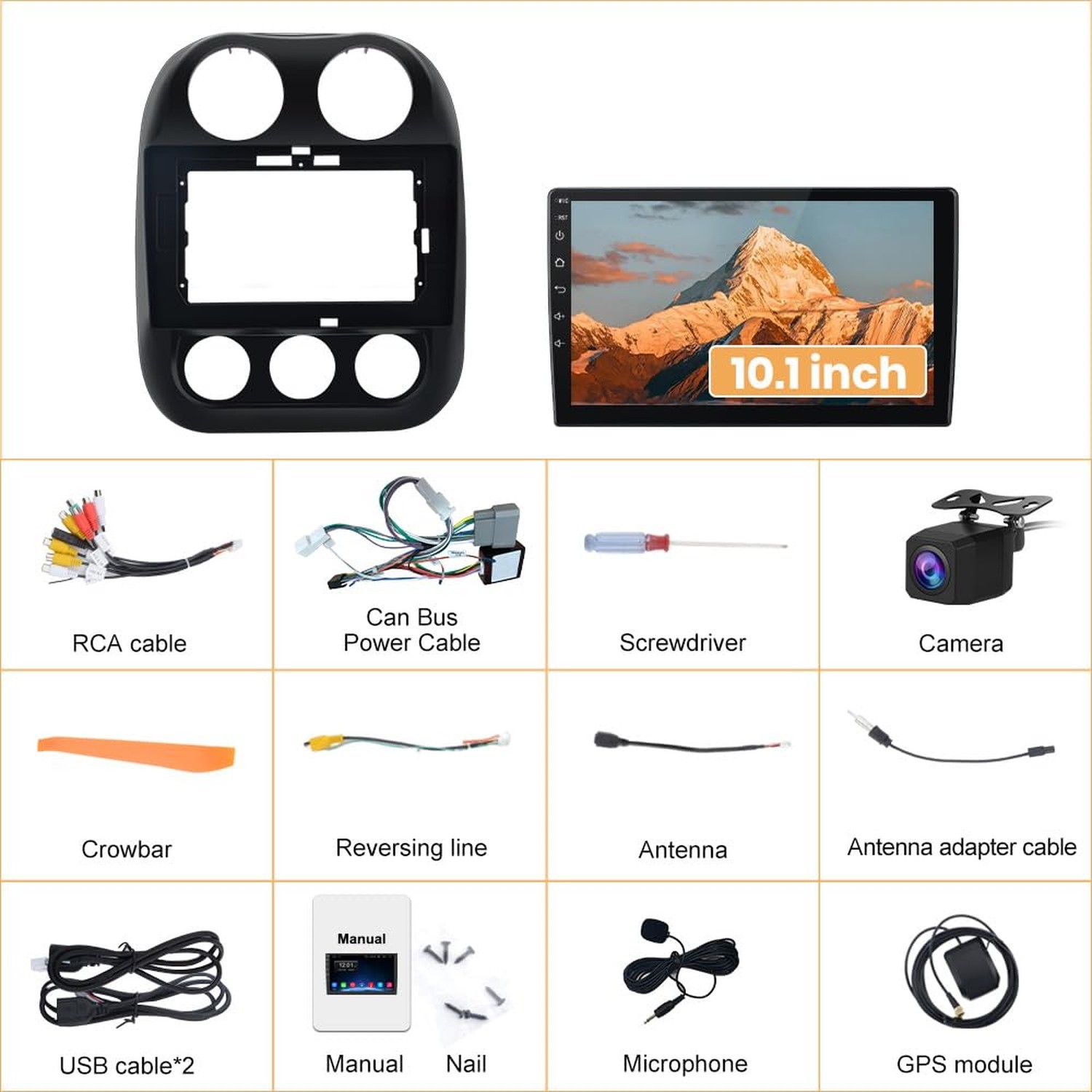 Android Radio for Jeep Compass 2010-2016, Patriot 2009-2016 with 10.1 inch To…