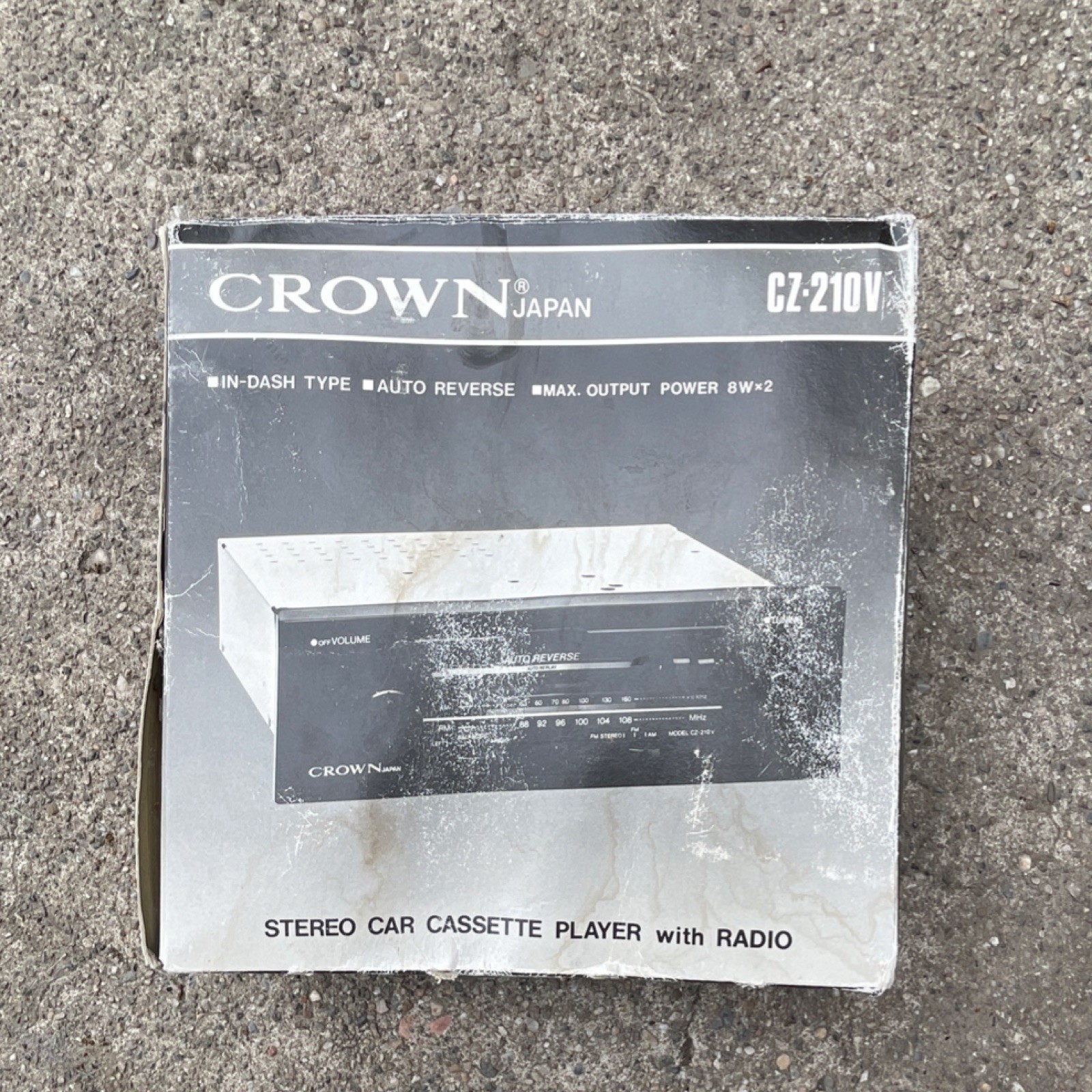 Crown In Dash Type Stereo Car Cassette player with Radio