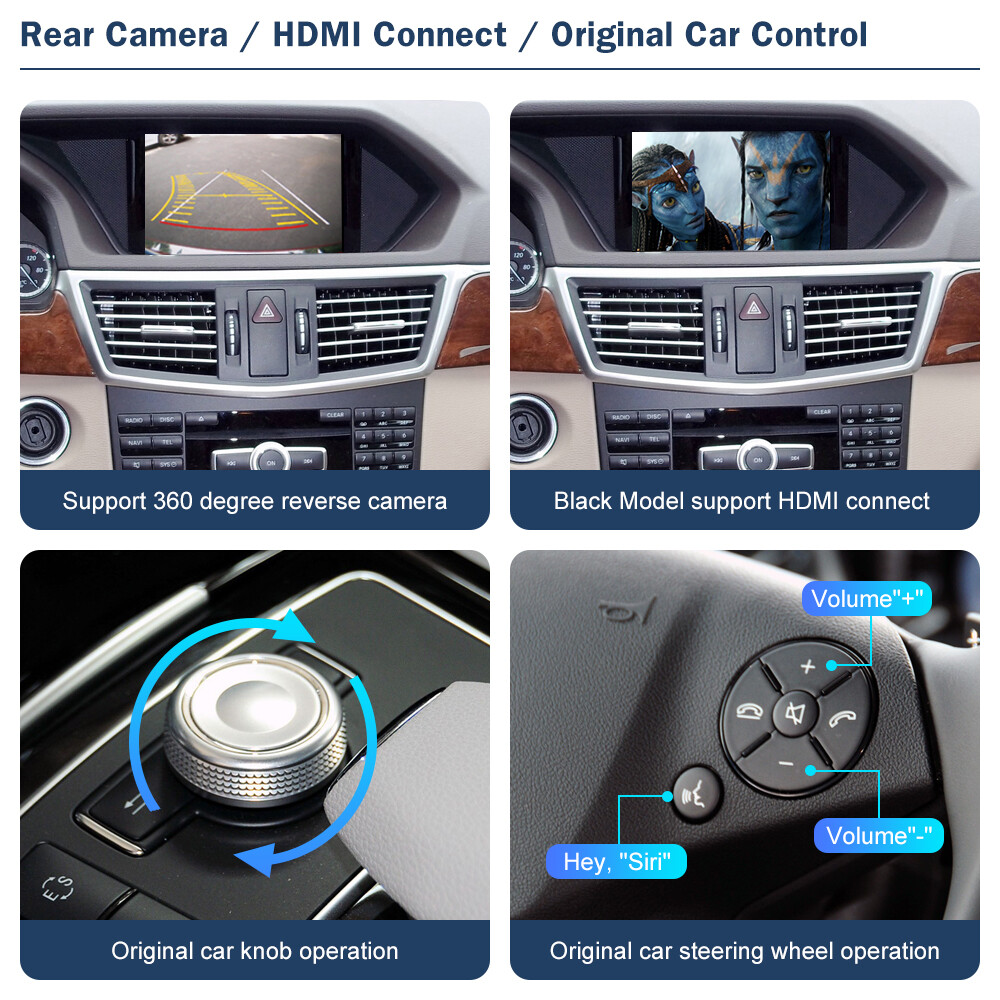 For Benz E350 W212 Coupe C207 Wireless CarPlay Android Auto Interface NTG4.5/5.0