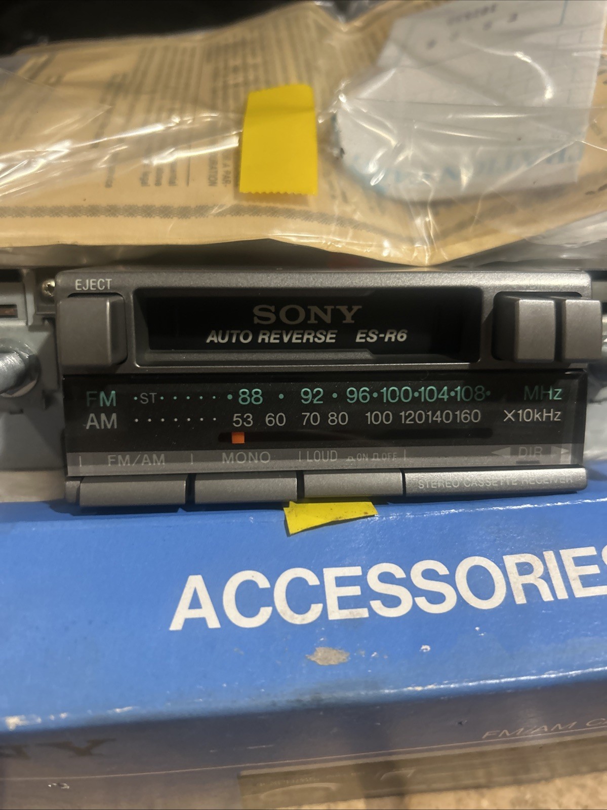 Vintage Sony ES-R6 Auto Reverse FM/AM Cassette Car Stereo