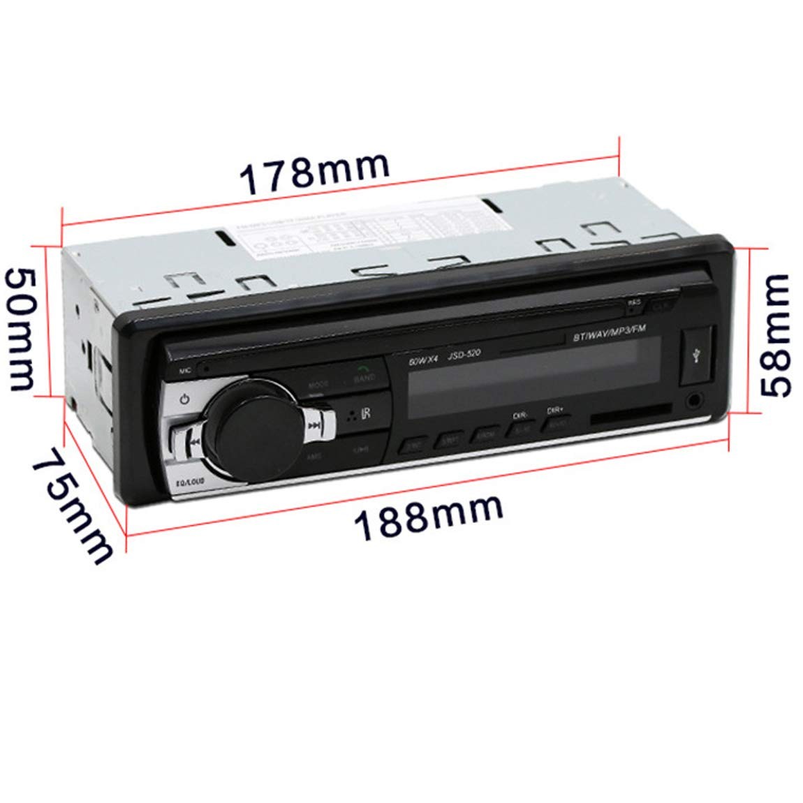 WEPARTICULAR Single Din Car Stereo Radio Receiver Bluetooth Hands-Free,…