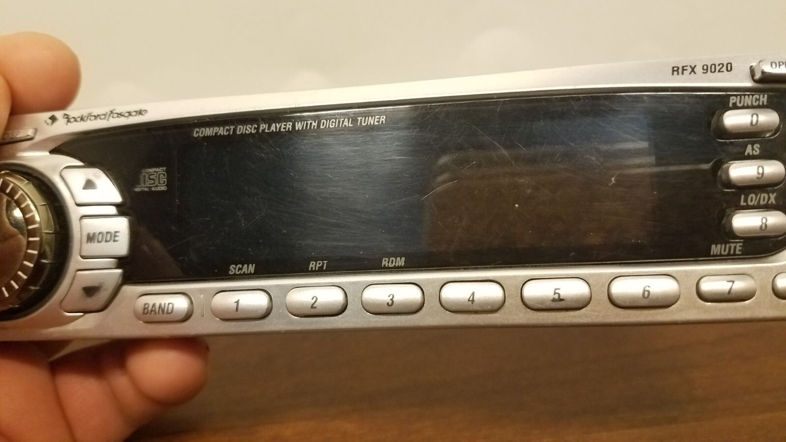 Rockford Fosgate RFX-9020 Faceplate only *UNTESTED *READ For PARTS OR REPAIR