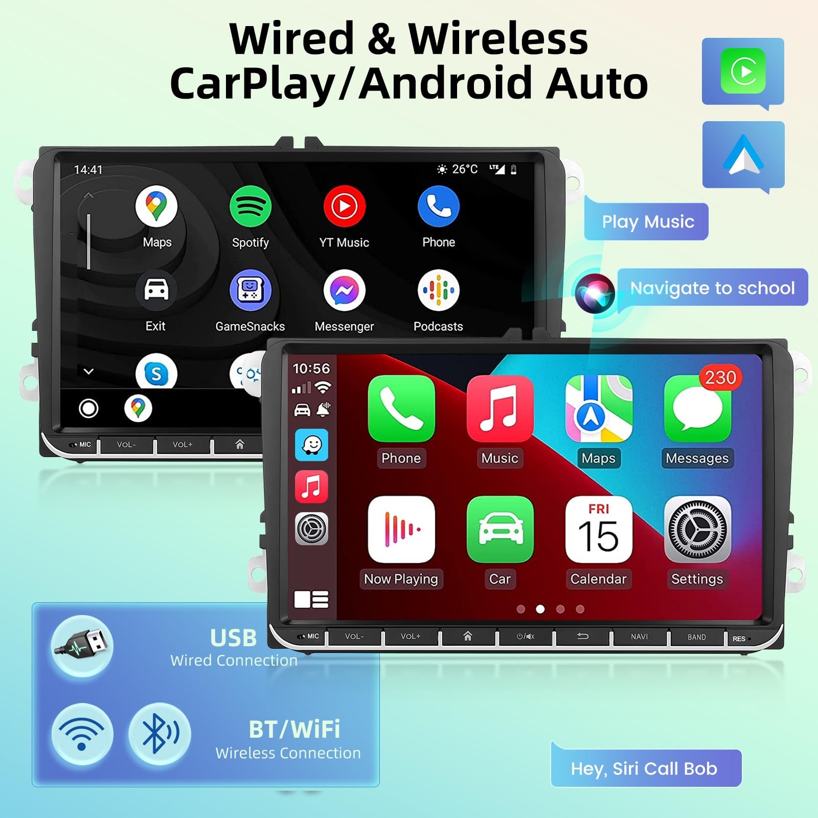 [4G+64G] Android Car Radio for VW Jetta Passat Seat Golf Tiguan Beetle, 9 inc…