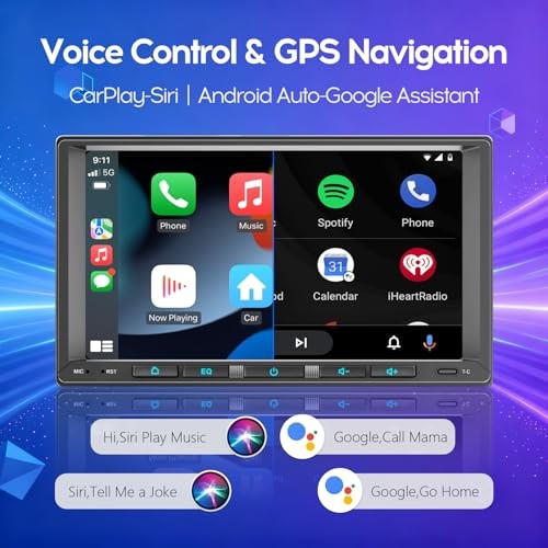 7inch Android Double DIN Car Stereo, Wireless 7inch Android 8Core 4+32GB