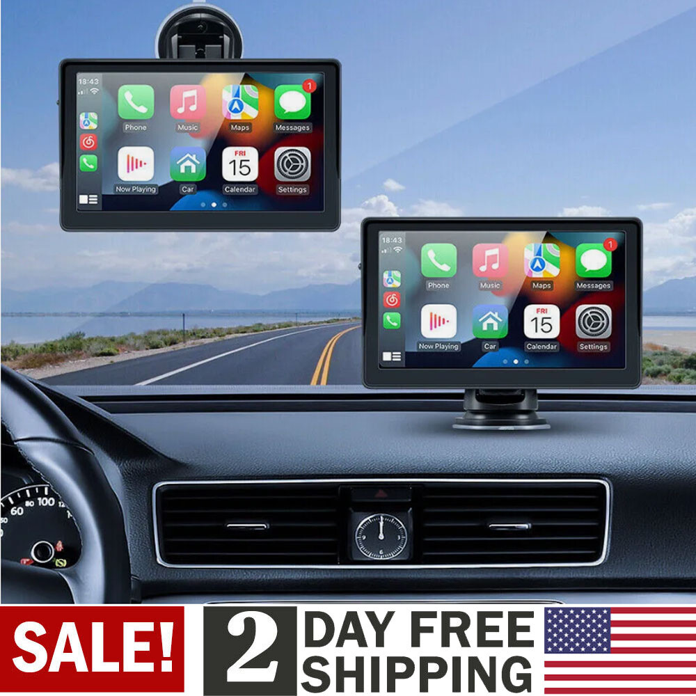 Universal 7″ Touch Screen Car Radio Apple CarPlay Android Auto Portable Stereo