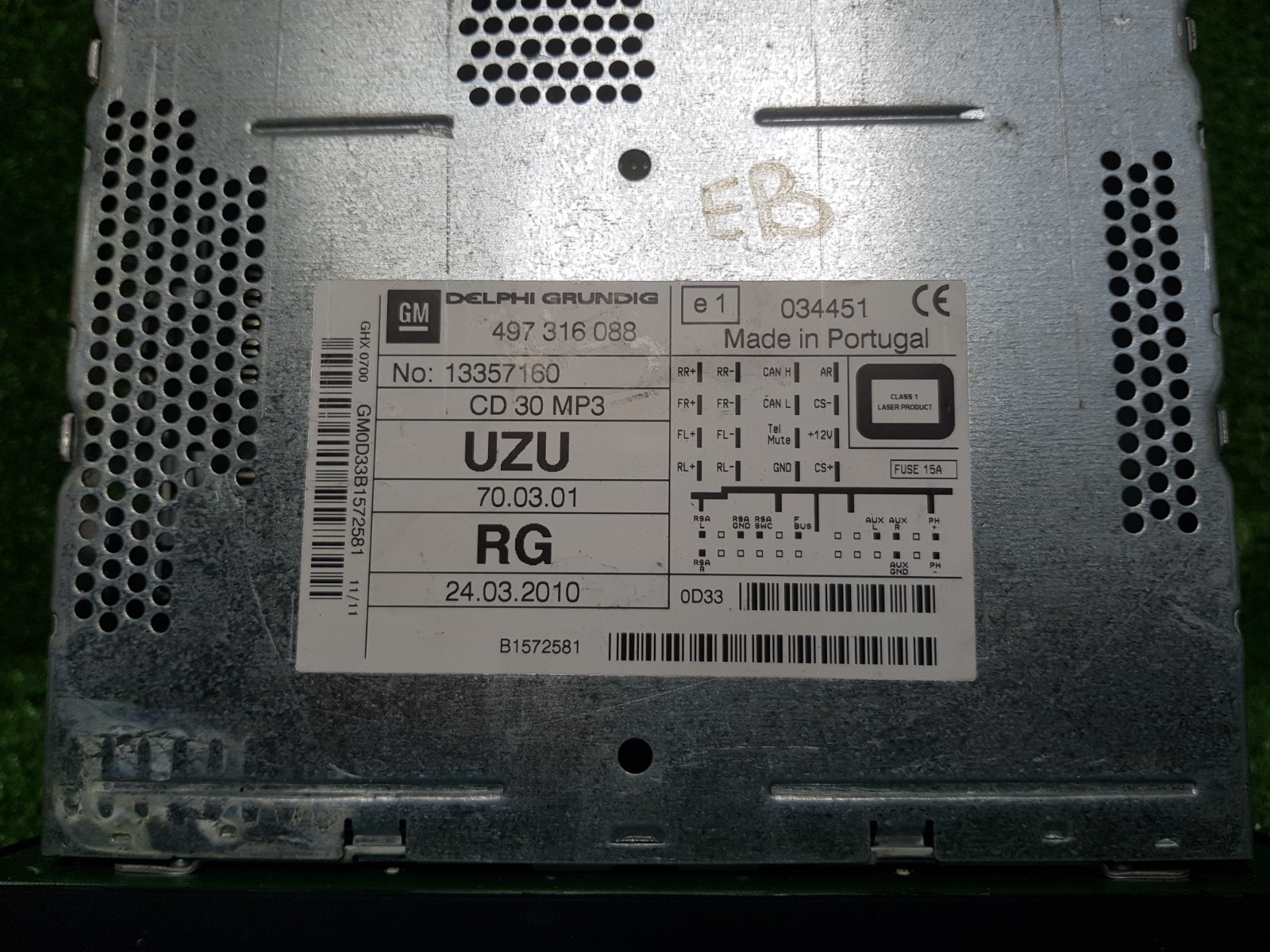 Opel Vauxhall 13357160 Original Car Radio