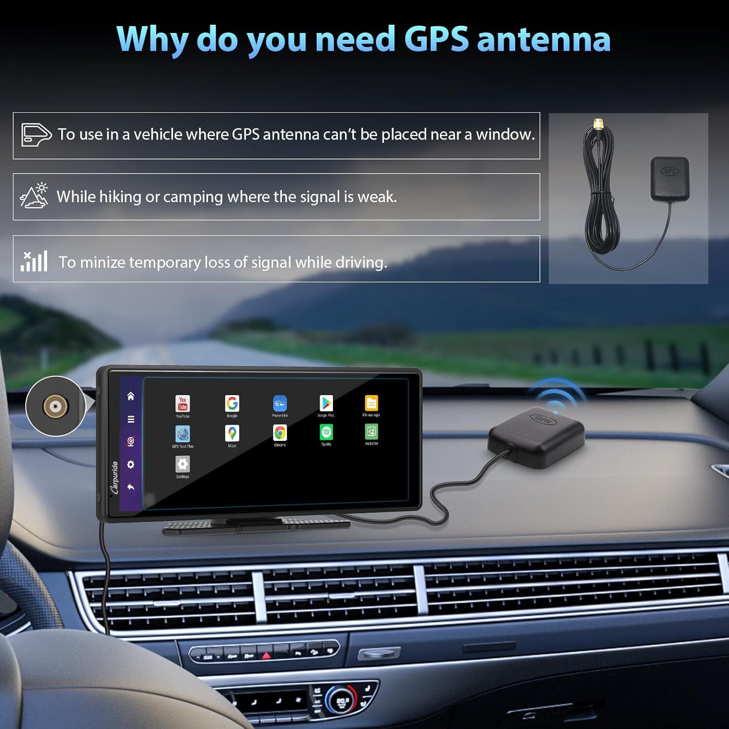 CARPURIDE W903Pro Carplay Android Auto APP Install GPS Navigation Car Stereo